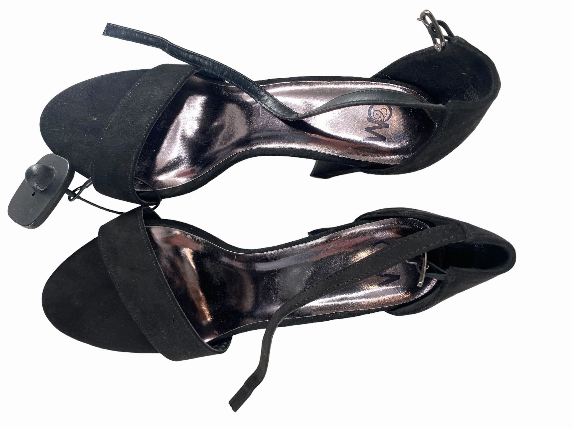 Black Shoes Heels Block Cmc, Size 8.5 Breathable Lining Metal hardware