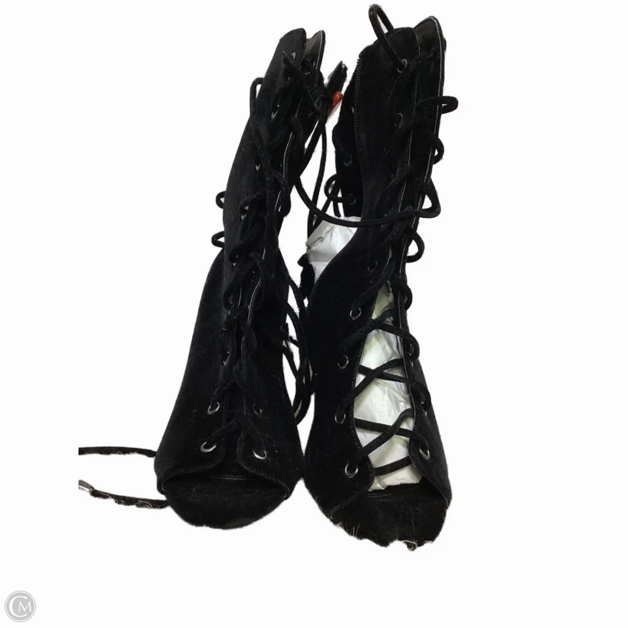 Boots Ankle Heels By Clothes Mentor In Black, Size: 11 Warm and Cozy Grip Support