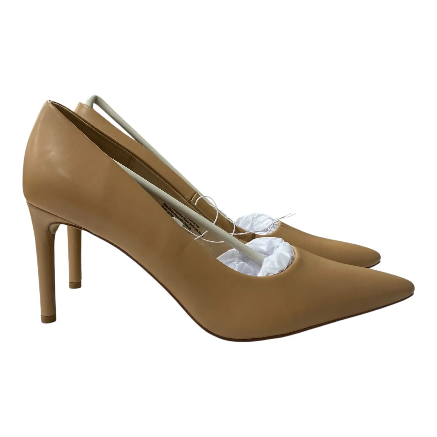 Timeless Sandals mesh construction Shoes Heels Stiletto By A New Day In Tan, Size:12