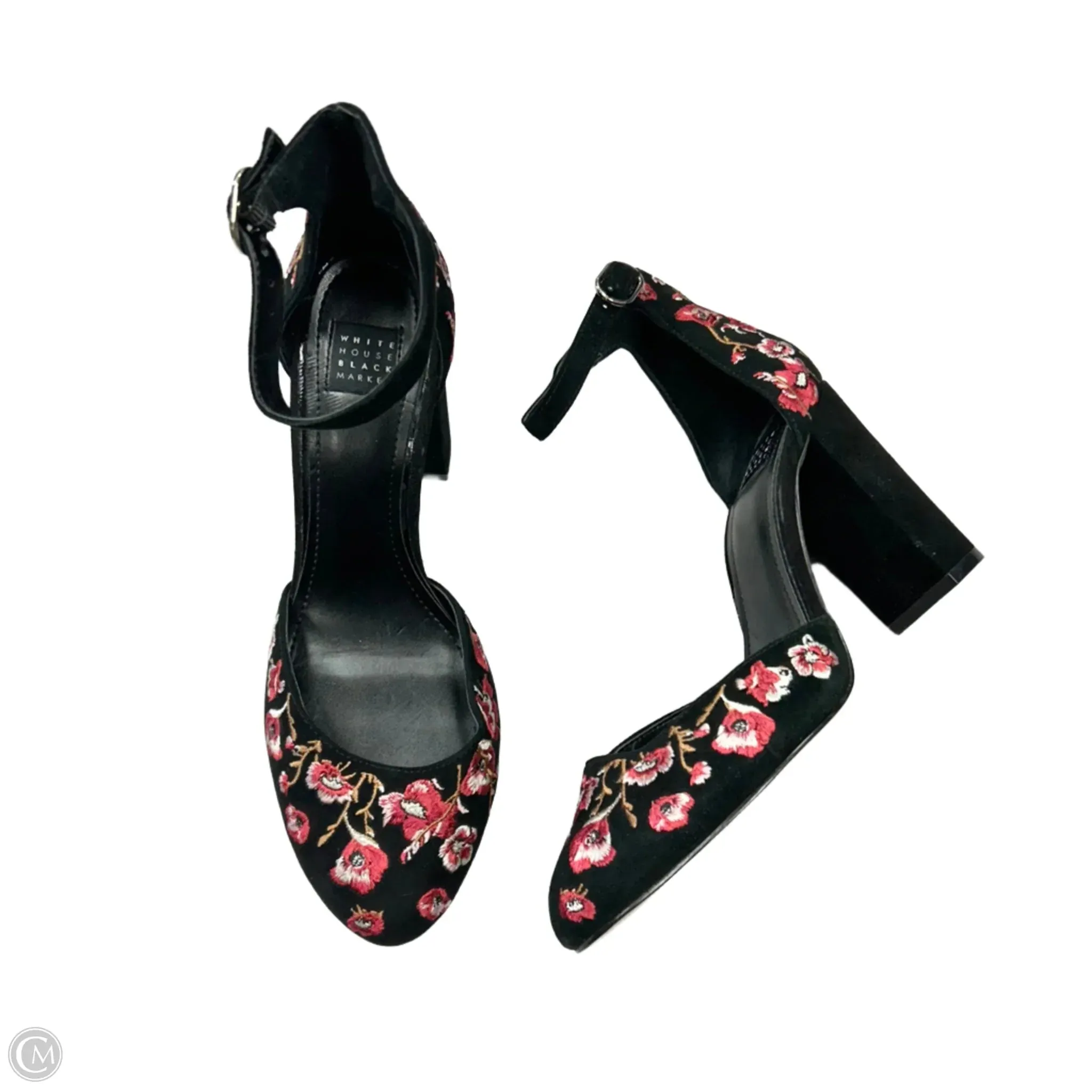 Shoes Heels Block By White House Black Market In Black & Pink, Size: 7.5 Chunky Heeled Boots Arch Cushioning