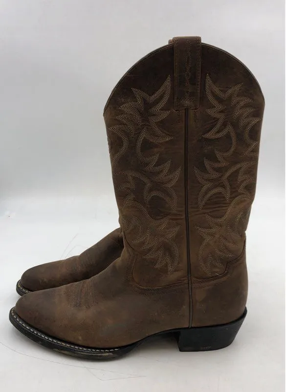 Ariat Men's 100020004 Brown Leather Mid-Calf Cowboy Western Boots - Size 9.5D