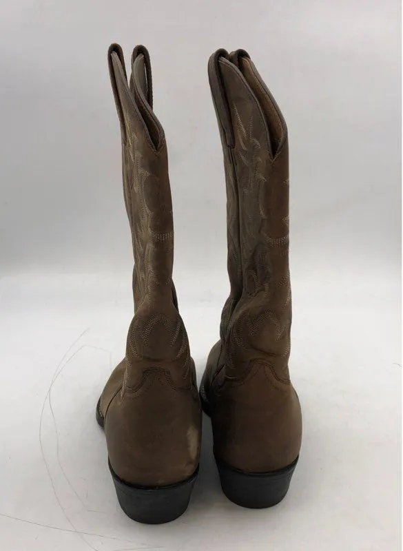 Ariat Men's 100020004 Brown Leather Mid-Calf Cowboy Western Boots - Size 9.5D
