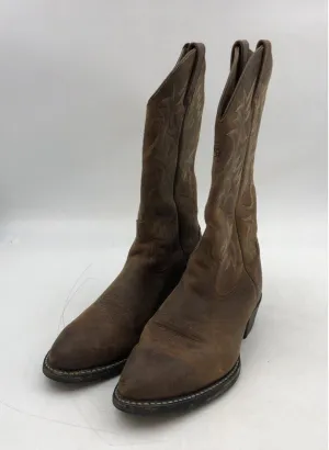 Ariat Men's 100020004 Brown Leather Mid-Calf Cowboy Western Boots - Size 9.5D