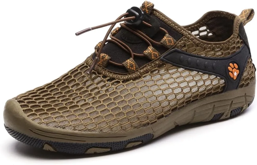 BaronHong Men's Quick Dry Hiking Shoes Barefoot Mesh Lightweight Outdoor Training Water Walking Shoes