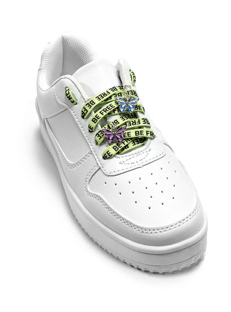 Be Free Shoelaces   Charm Set