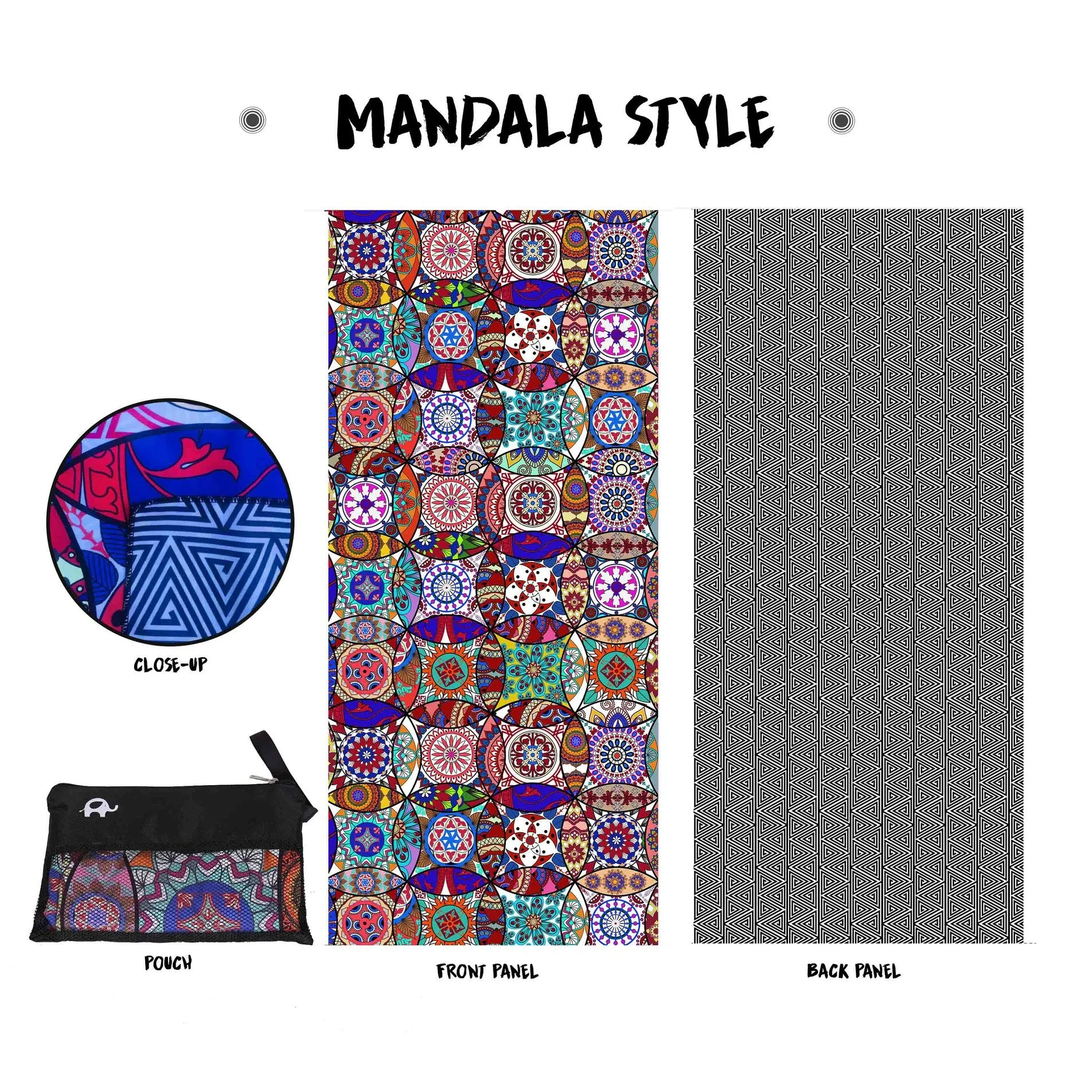 Beach Towel - Mandala (78x35 inches)