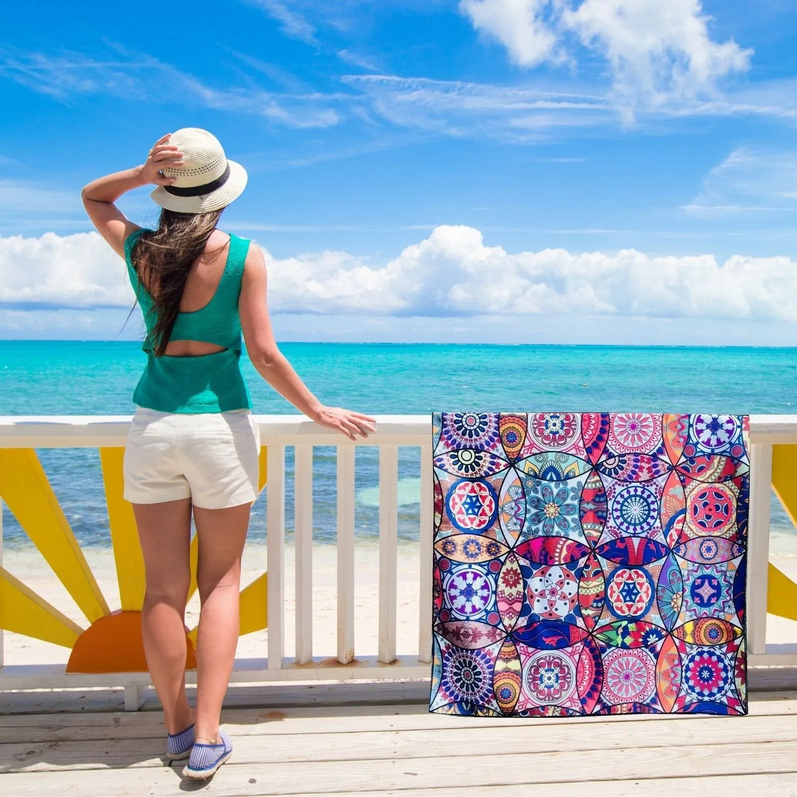 Beach Towel - Mandala (78x35 inches)