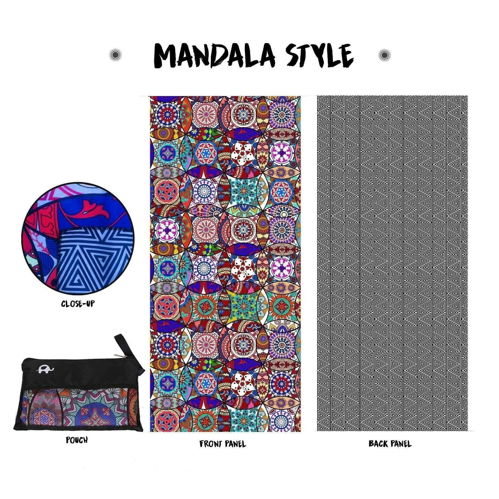 Beach Towel - Mandala (78x35 inches)