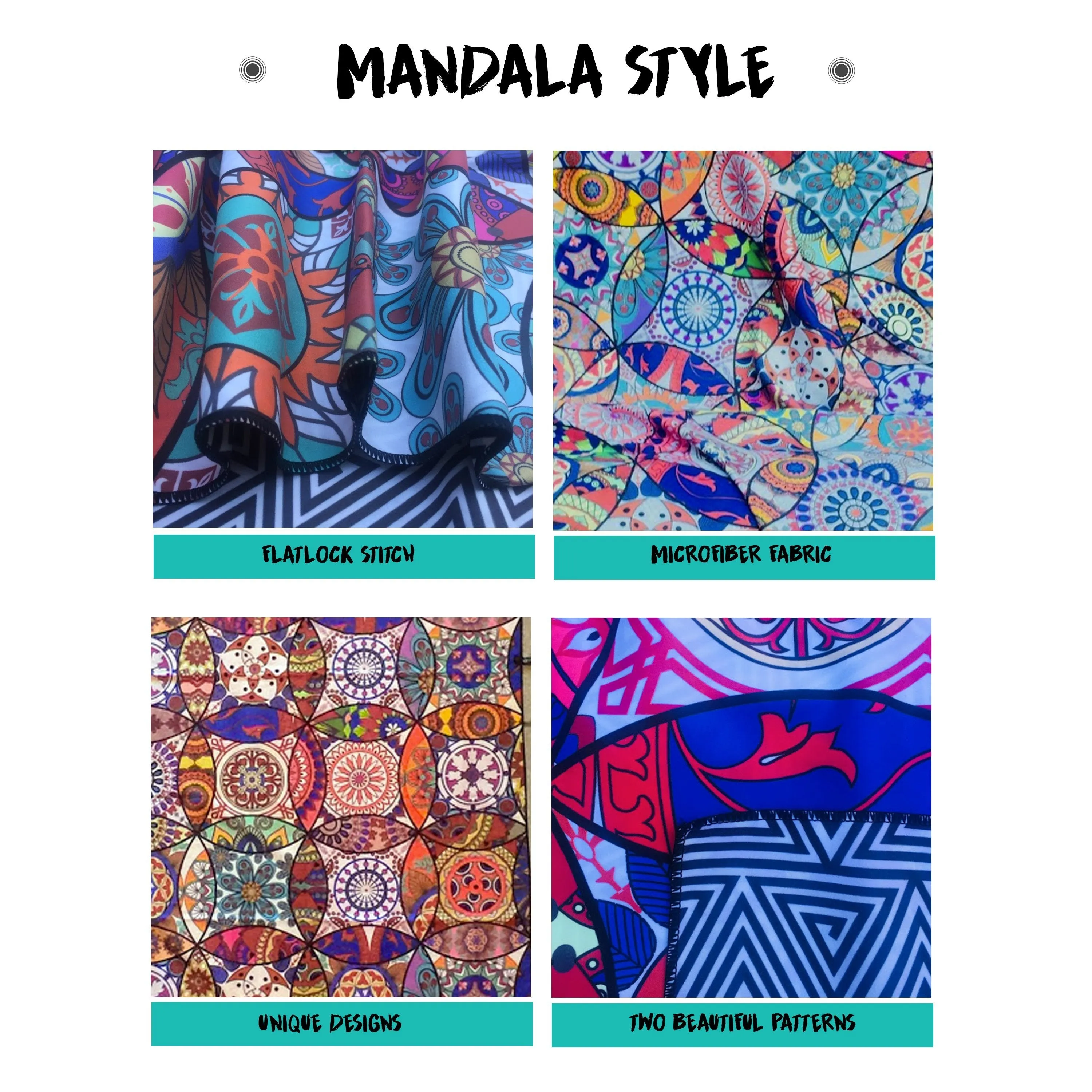 Beach Towel - Mandala (78x35 inches)