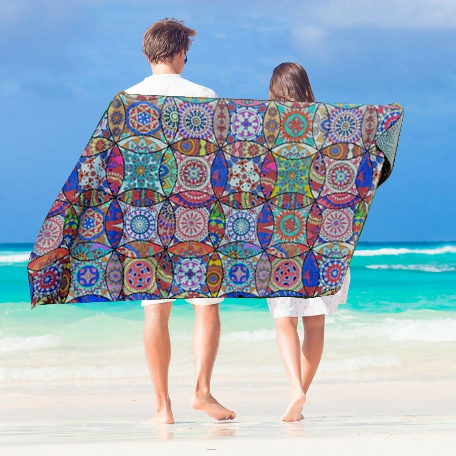 Beach Towel - Mandala (78x35 inches)