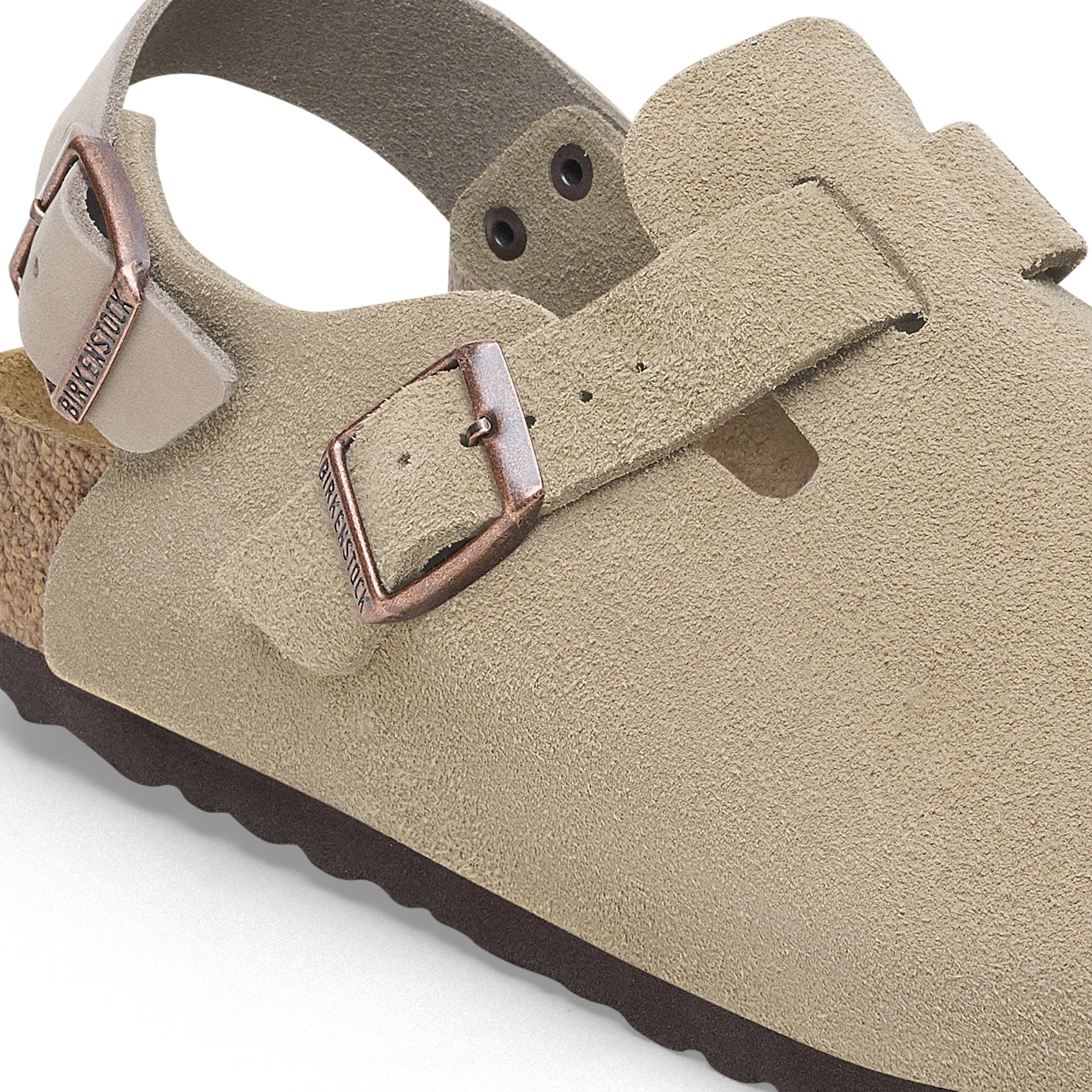 Birkenstock Mens Tokio Taupe Suede Sandals running gait running in solid colors