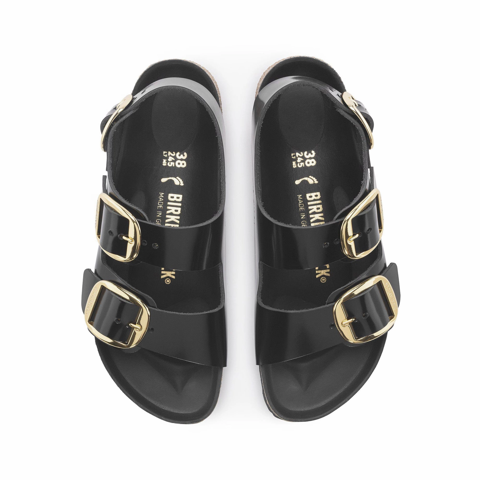Compression Zones Birkenstock Womens Milano Big Buckle Slippers
