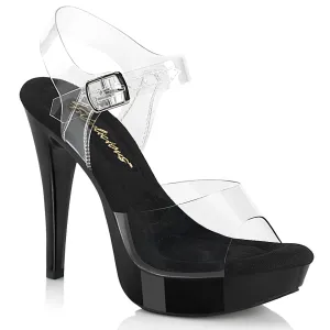 Black Platform Sandal Shoe 5-inch Heel COCKTAIL-508-BLK Black Platform Sandal Shoe 5-inch Heel COCKTAIL-508-BLK