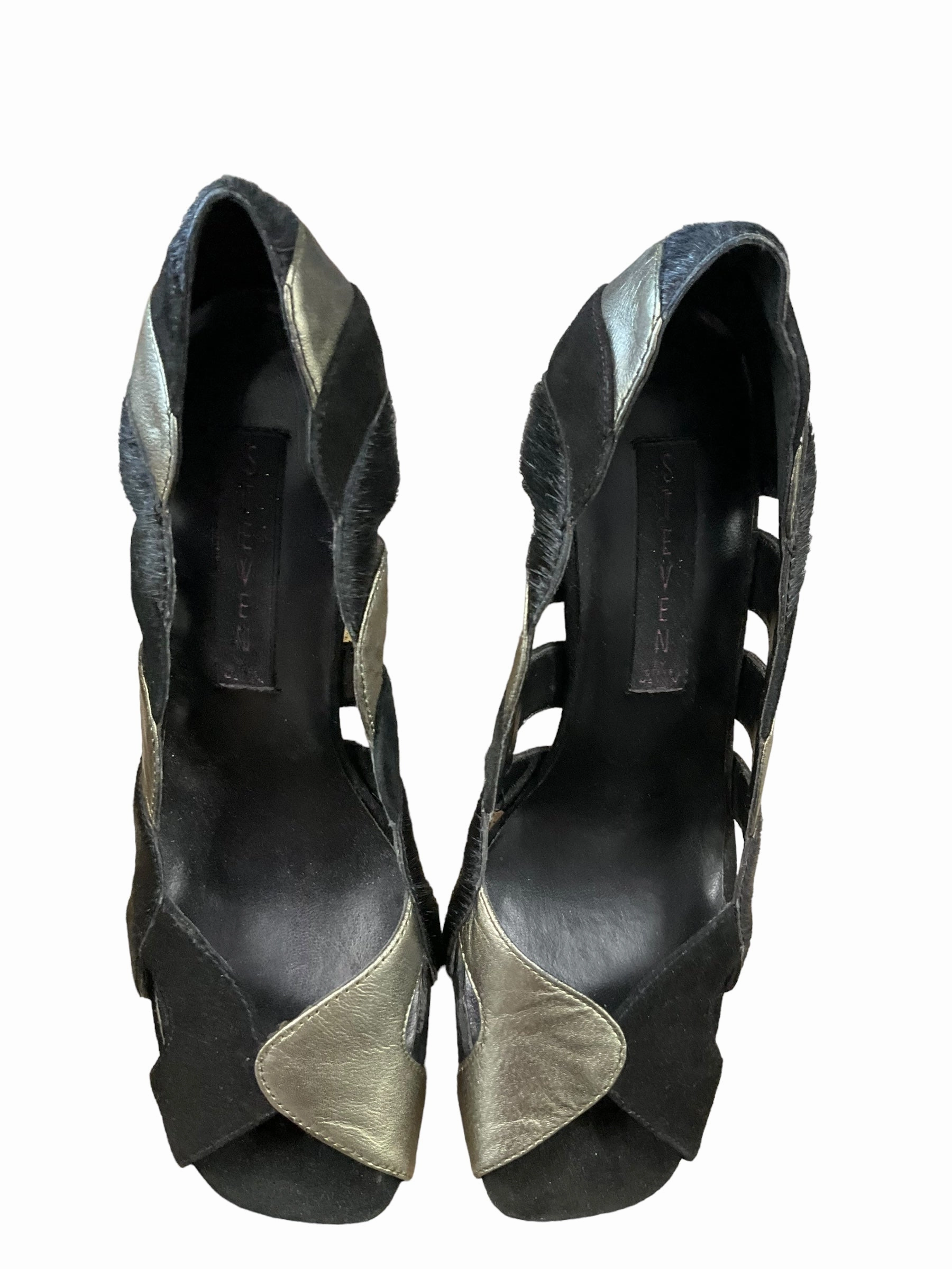 Black Shoes Heels Stiletto Steve Madden, Size 7.5 Low Heel
