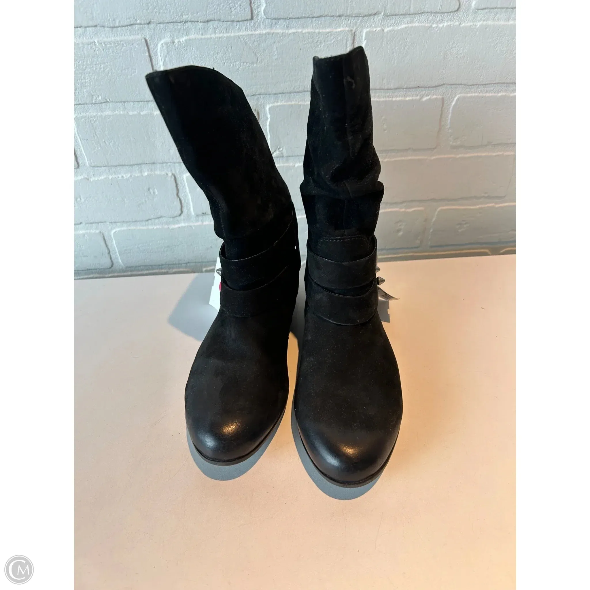 Cold Chicwear Boots Mid-calf Flats By Aldo In Black & Blue, Size: 7.5