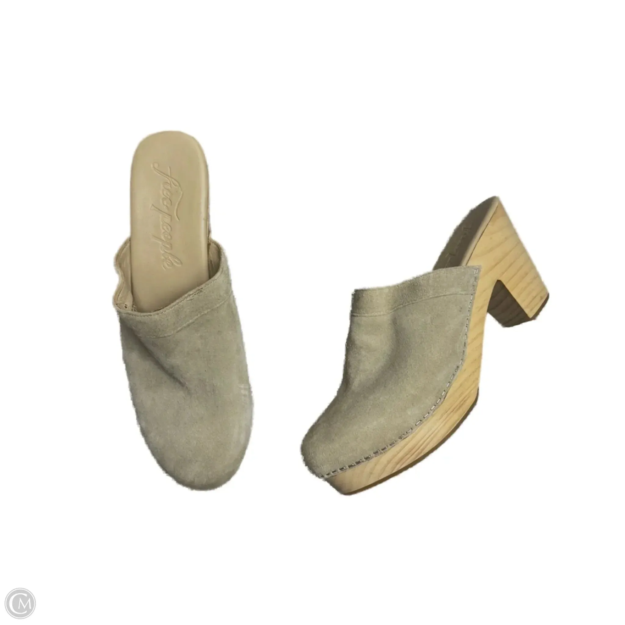Comfortable to wear Shoes Heels Block By Free People In Beige, Size: 10.5