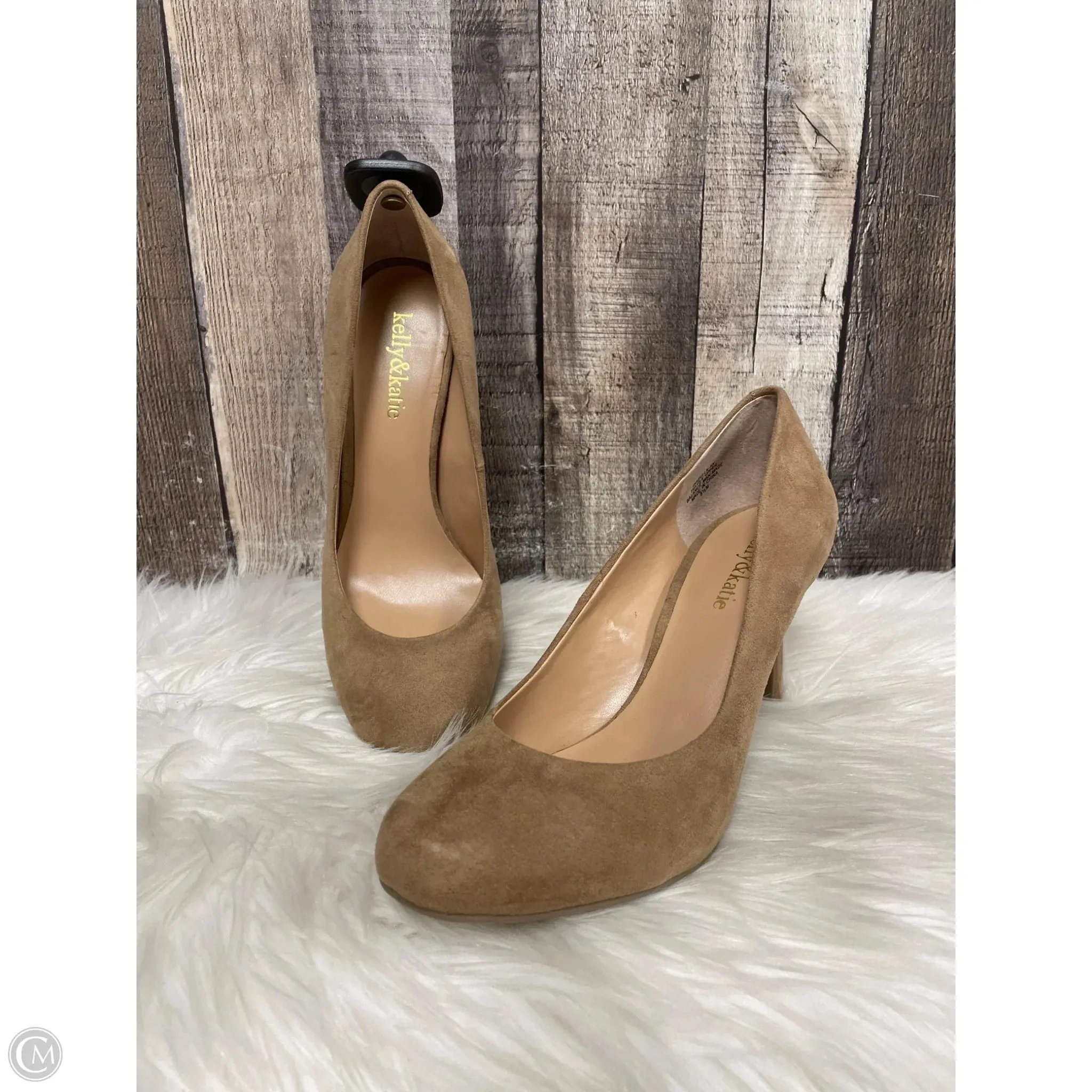 Shoes Heels Stiletto By Kelly And Katie In Tan, Size: 8.5 Satin Pumps