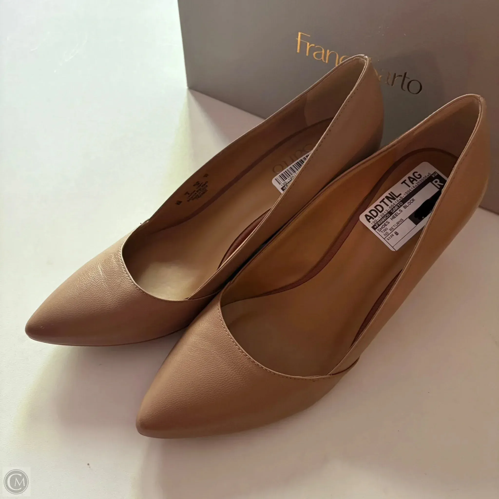 Shoes Heels Block By Franco Sarto In Tan, Size: 8 Fashion Booties Dynamic Feel