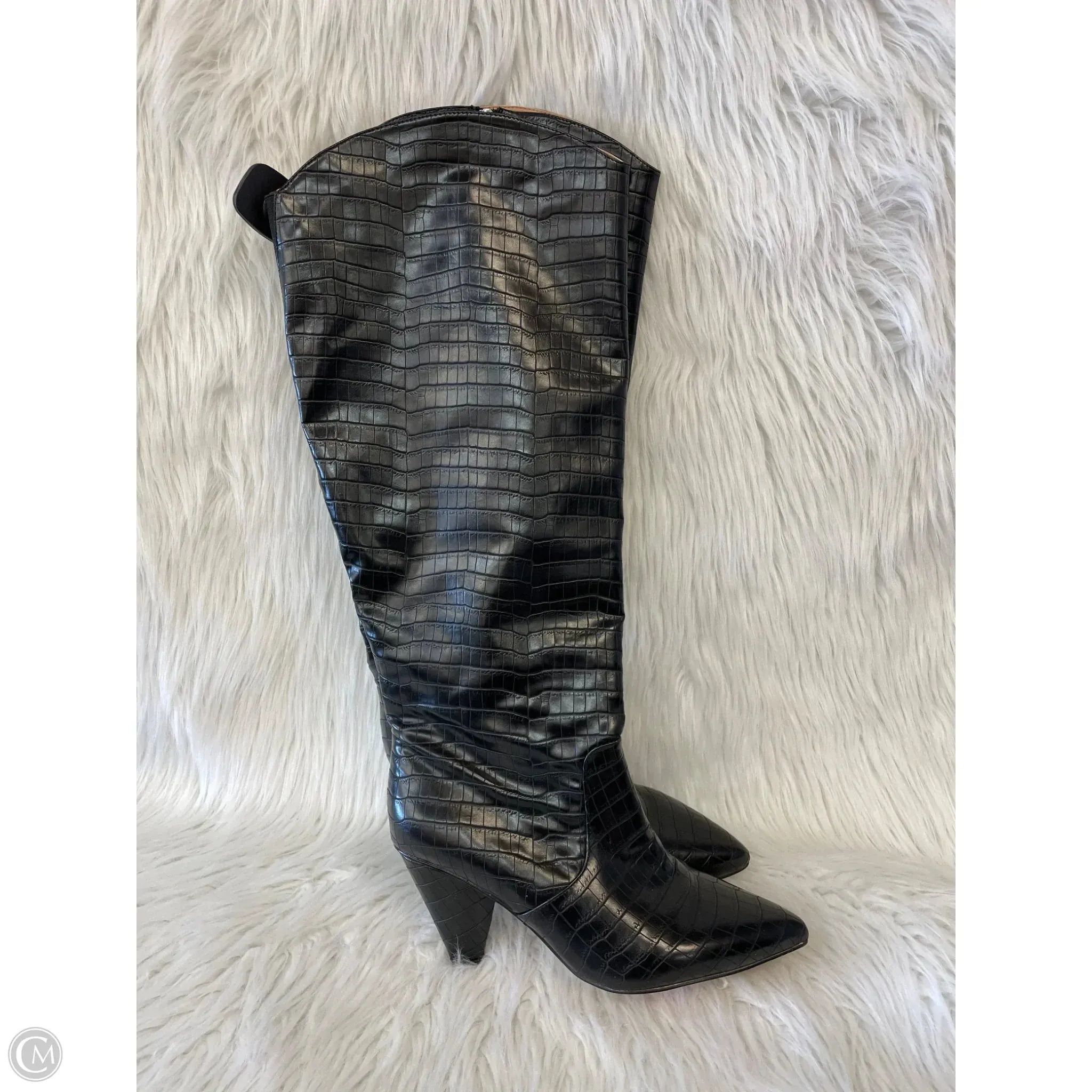 Trend Touch Boots Knee Heels By Eloquii In Black, Size: 10