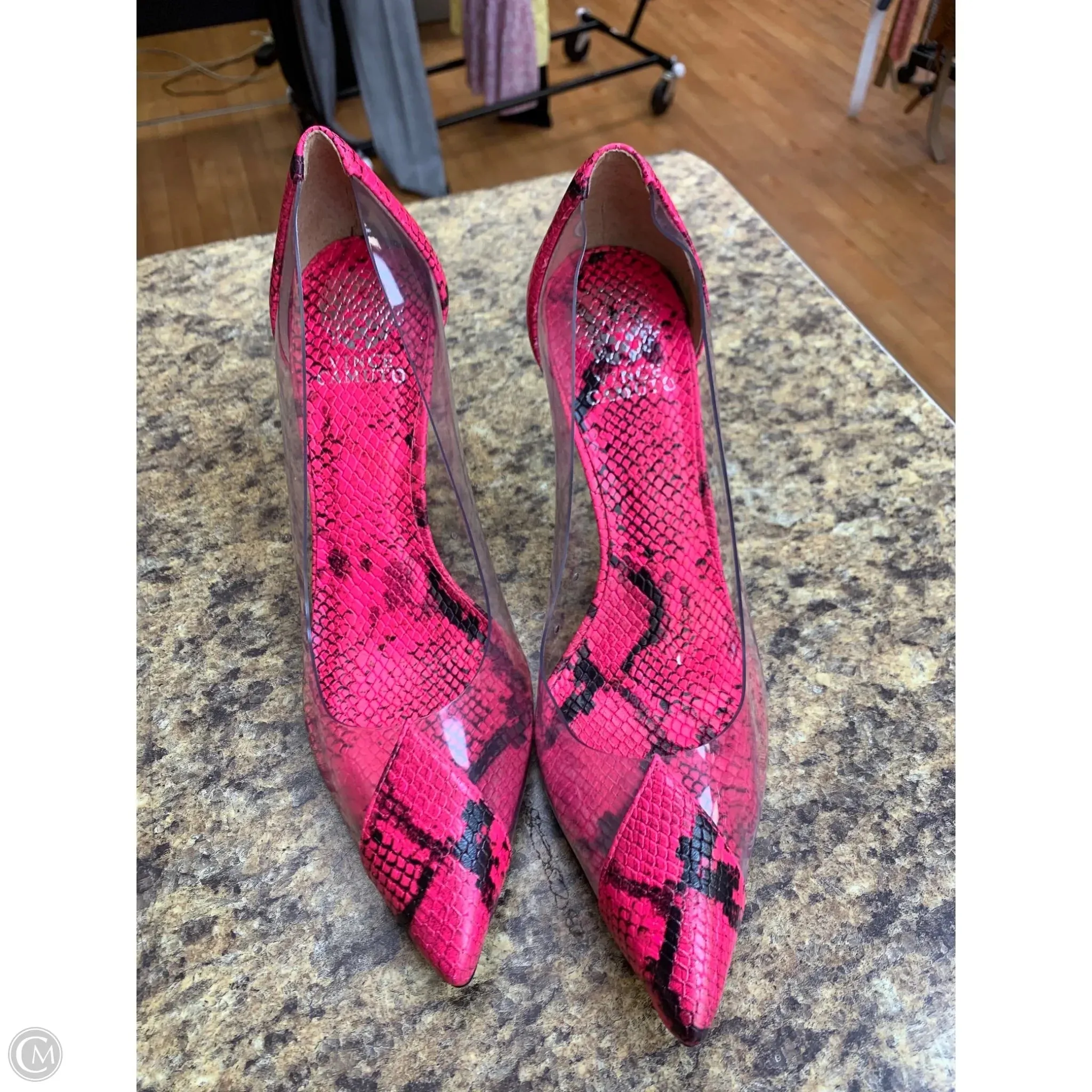 Shoes Heels Stiletto By Vince Camuto In Snakeskin Print, Size: 10 Anti blister Comfort Fit