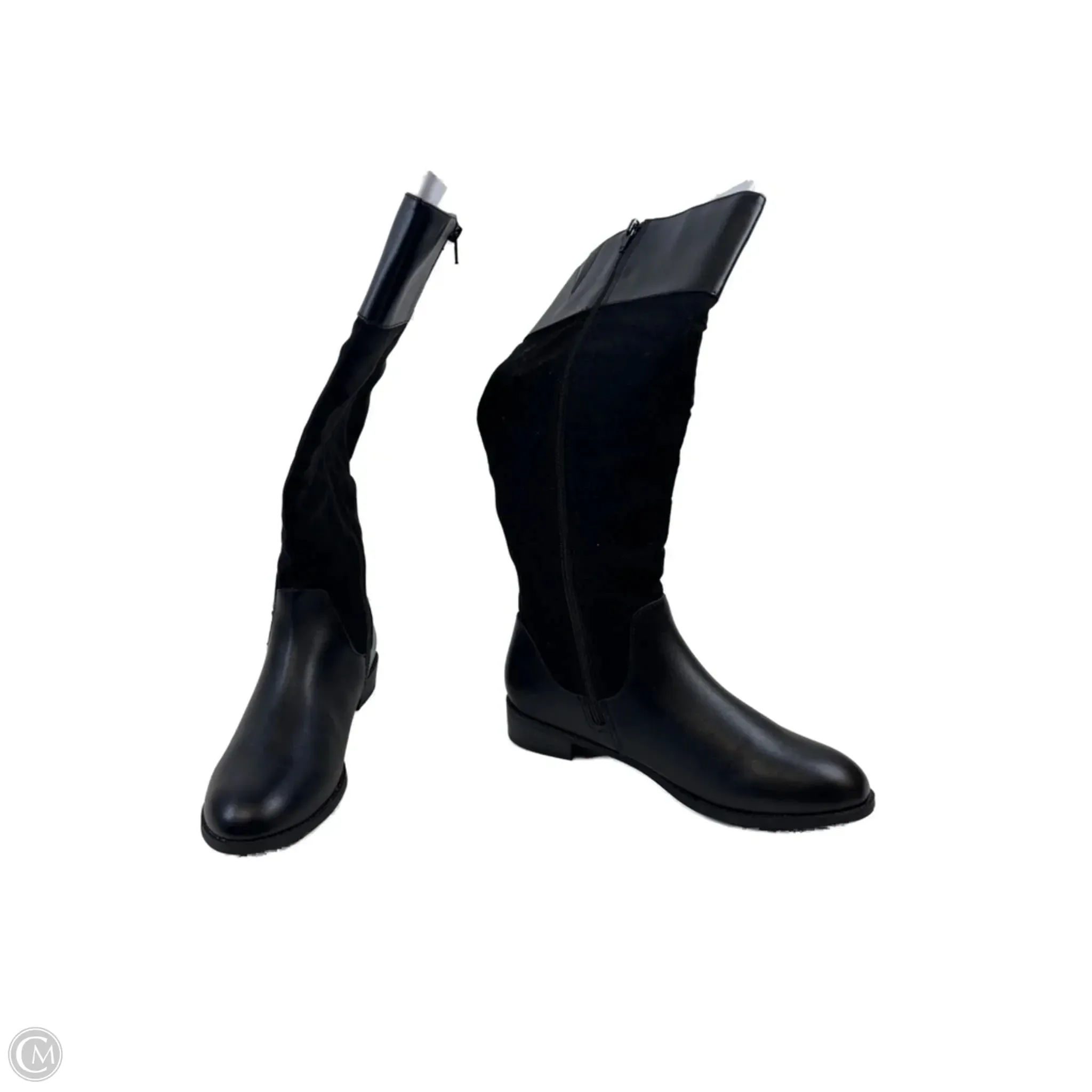 Comfort Cushion Boots Mid-calf Heels By Karen Scott In Black, Size: 9.5