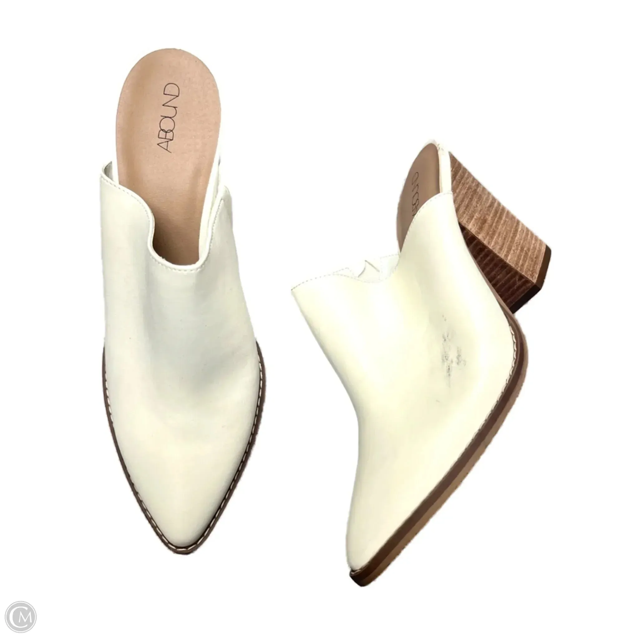 Shoes Heels Block By Abound In Cream, Size: 9.5 platform sandals