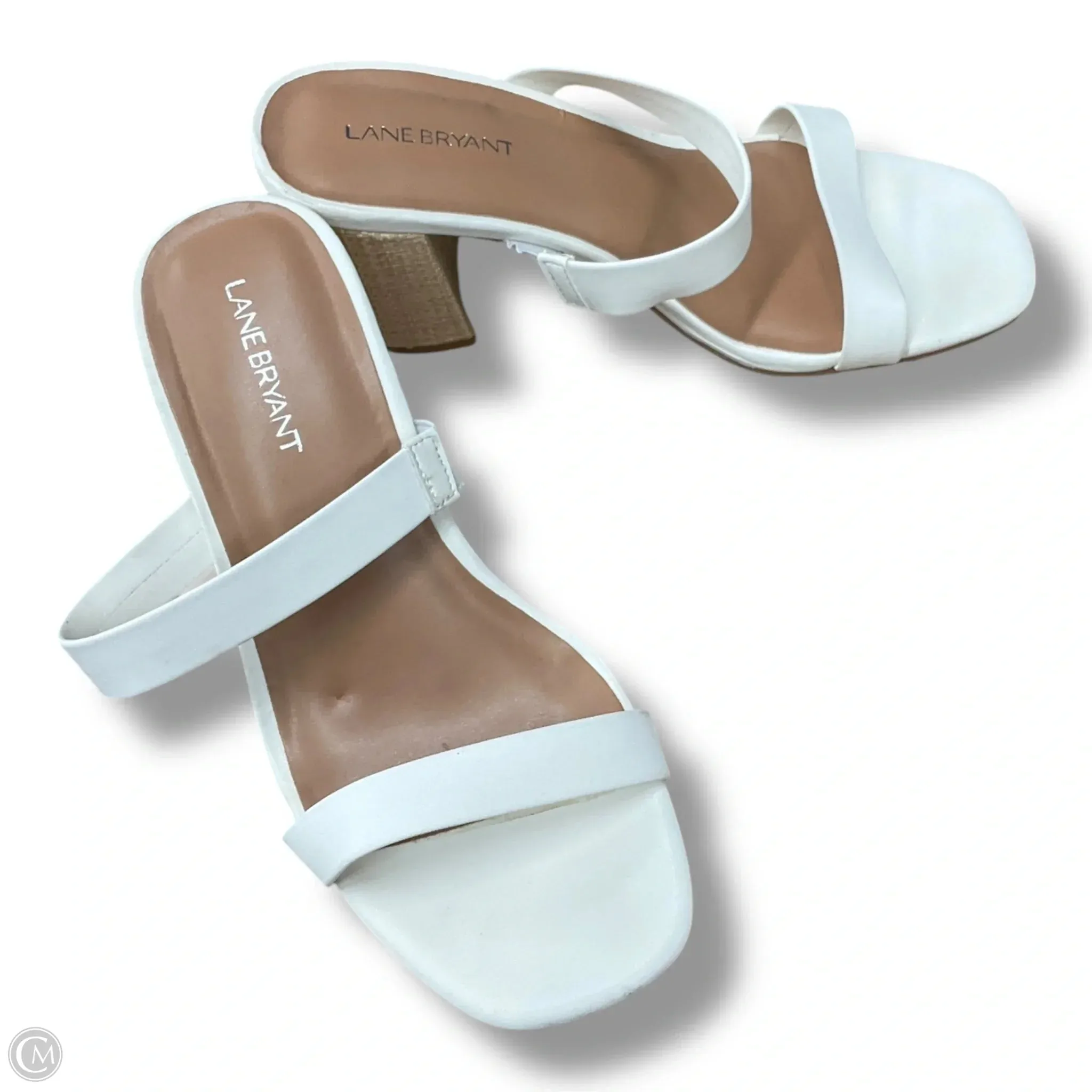 Seasonal Feel Shoes Heels Block By Lane Bryant In White, Size: 8