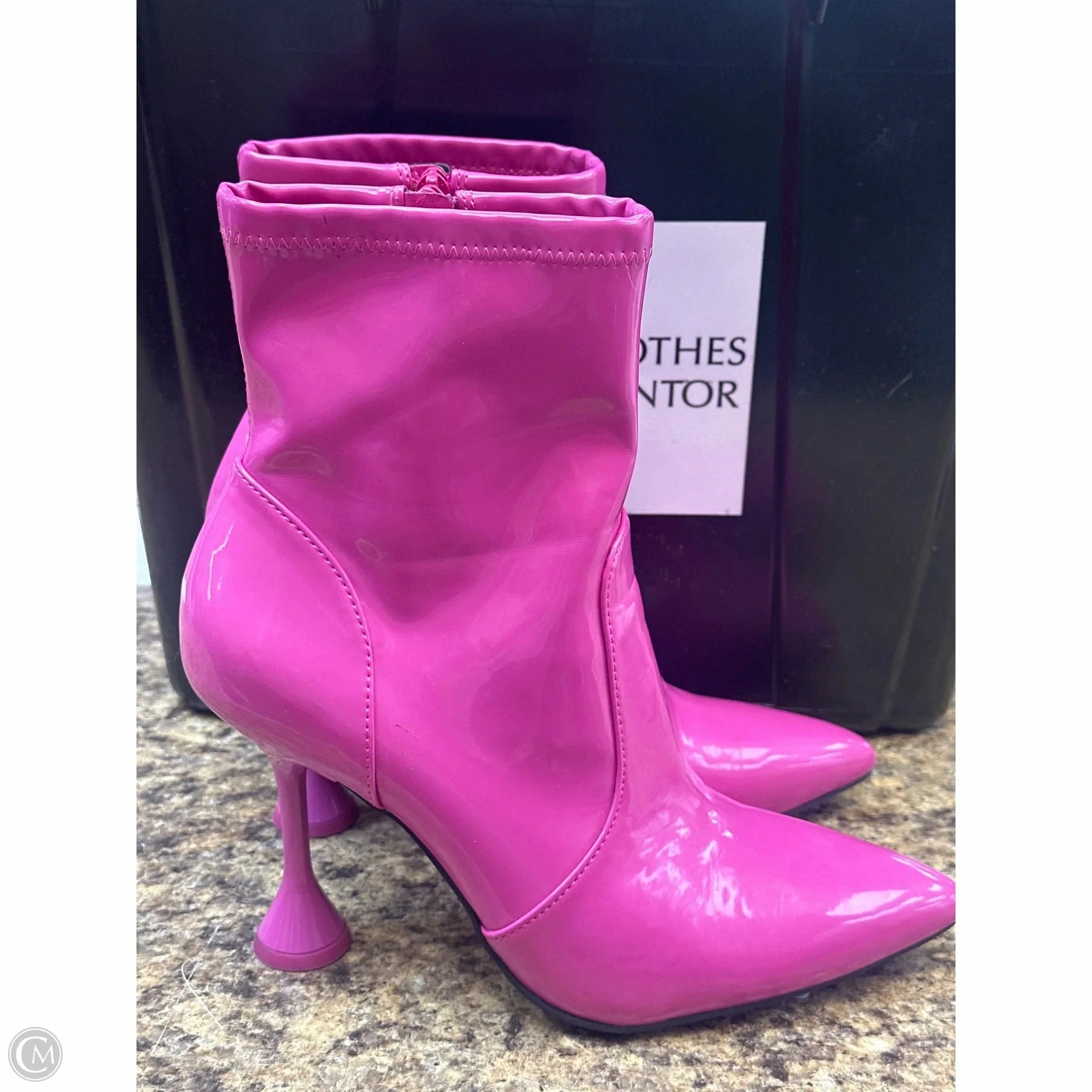 Anti Odor Daily Walks Boots Ankle Heels By Clothes Mentor In Pink, Size: 8.5