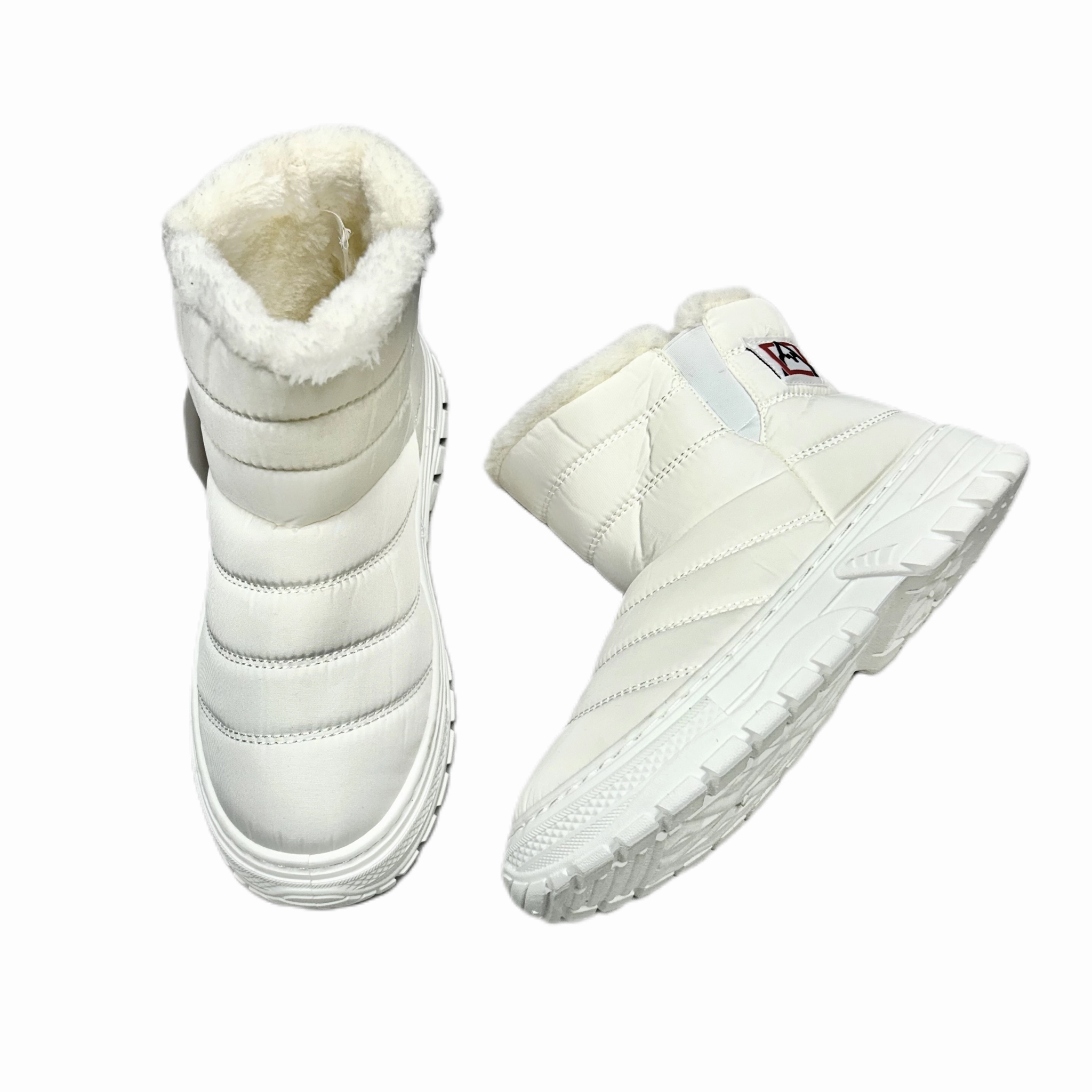 Boots Ankle Flats By Avalanche In White, Size: 5.5 Secure Step Padded Liner
