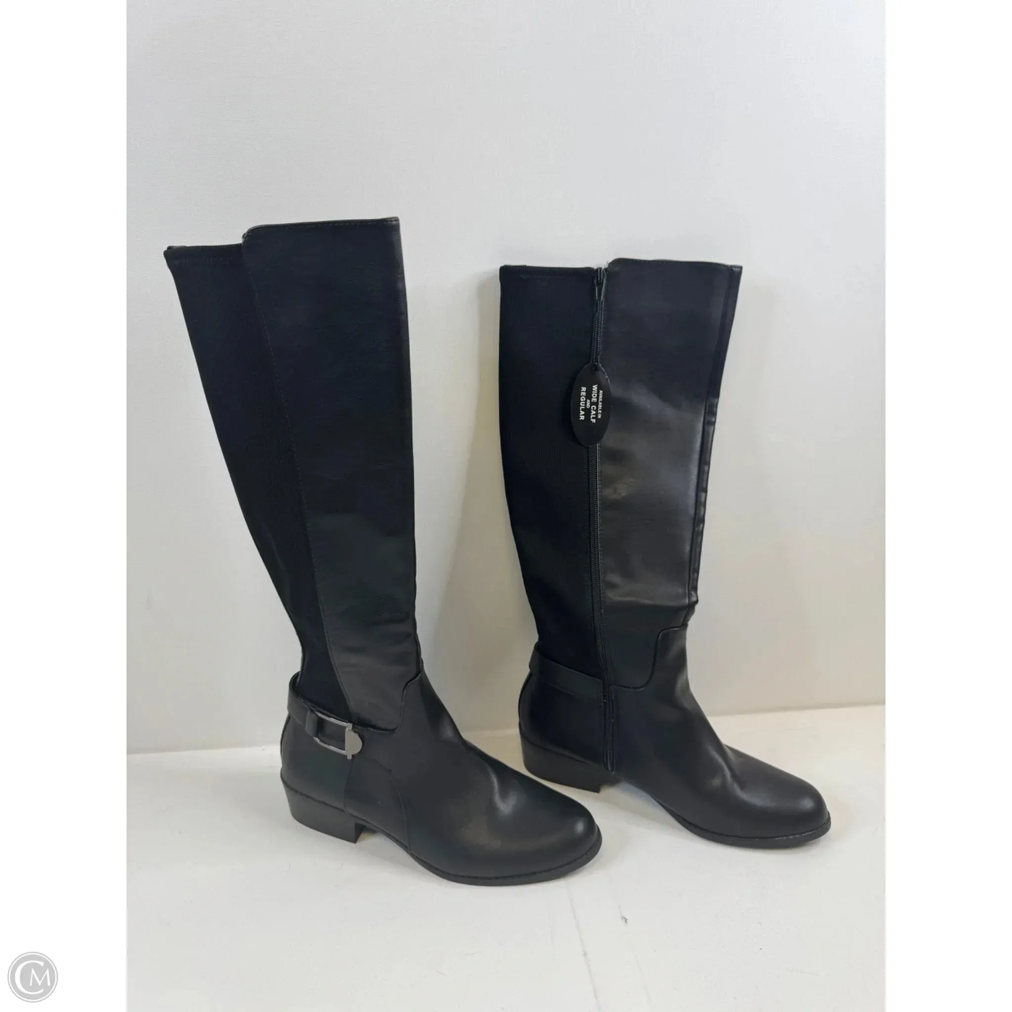 Pointed Toe Perfect Cut Boots Knee Flats By Alfani In Black, Size: 9
