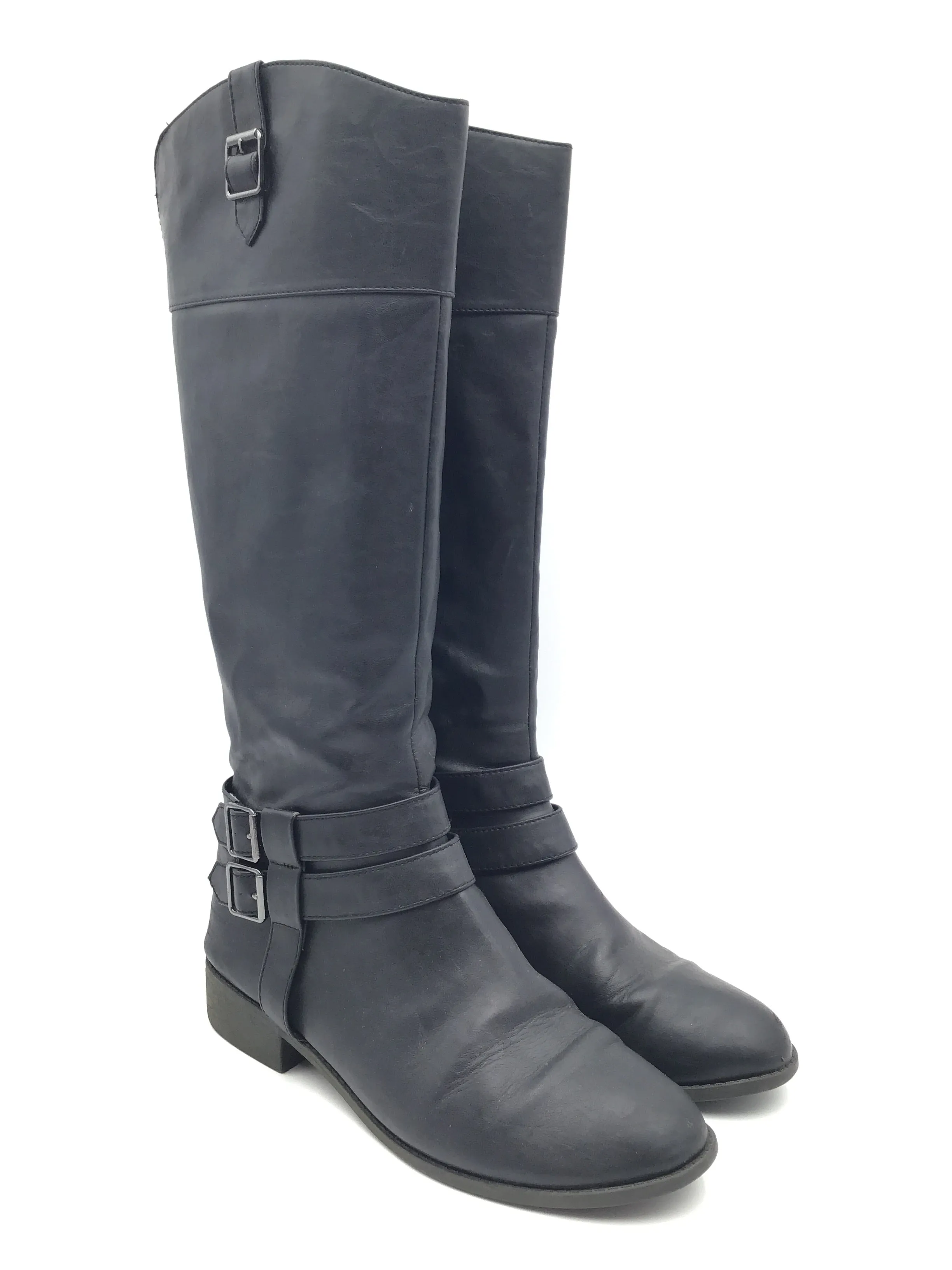 Trendy Option Elegant Look Boots Knee Flats By American Eagle In Black, Size: 12