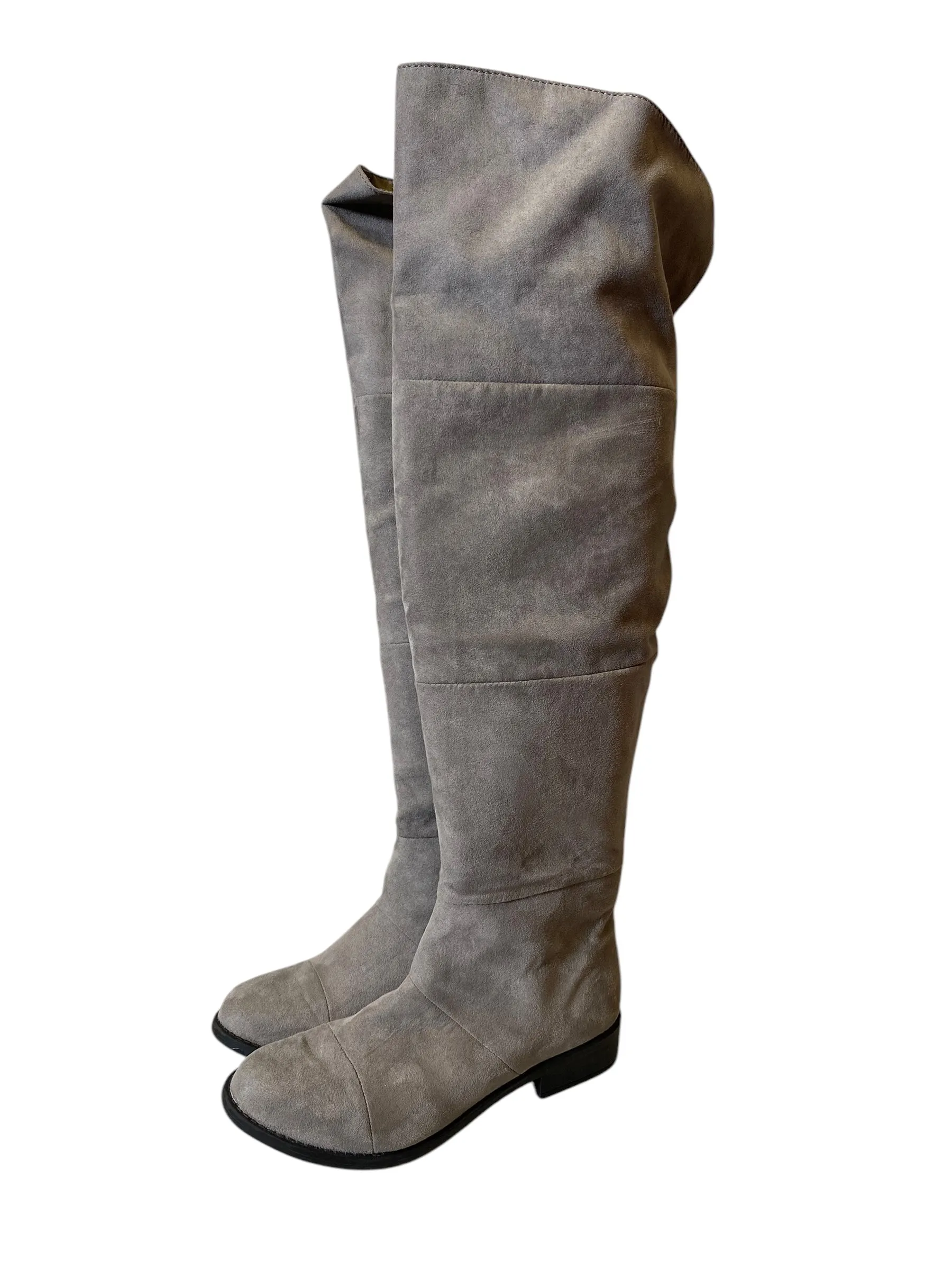 Holiday Wear Boots Knee Flats By American Eagle In Grey, Size: 5.5