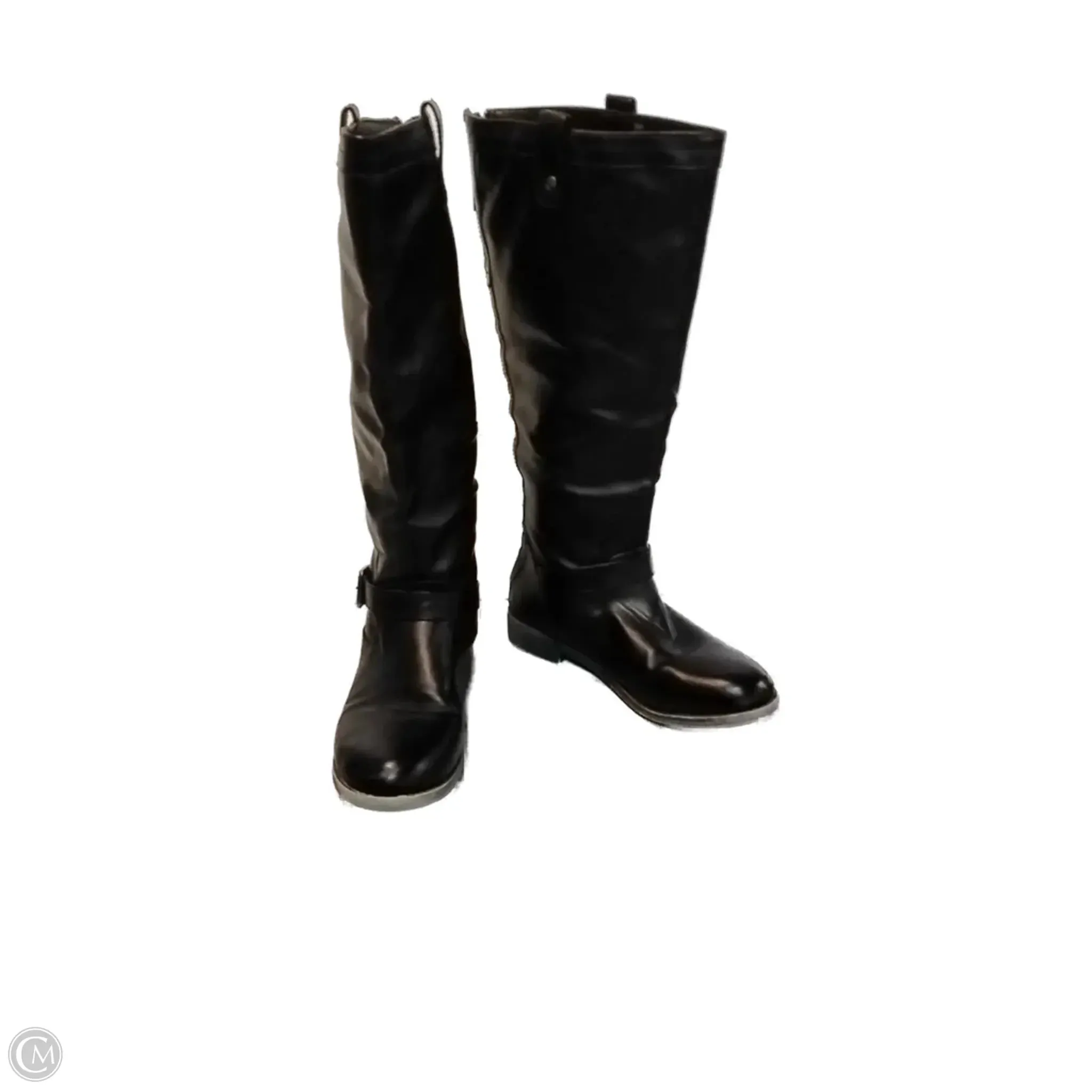 Boots Knee Flats By Clothes Mentor In Black, Size: 5.5 Layering Perfect Special Occasion