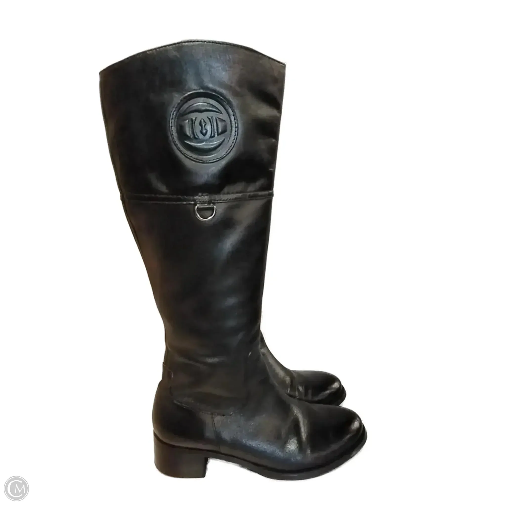 Winter Glance Boots Knee Flats By Etienne Aigner In Black, Size: 6.5