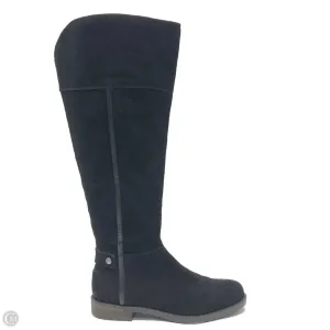 Effortless Glamour Outdoor Chic Boots Knee Flats By Franco Sarto In Black, Size: 6