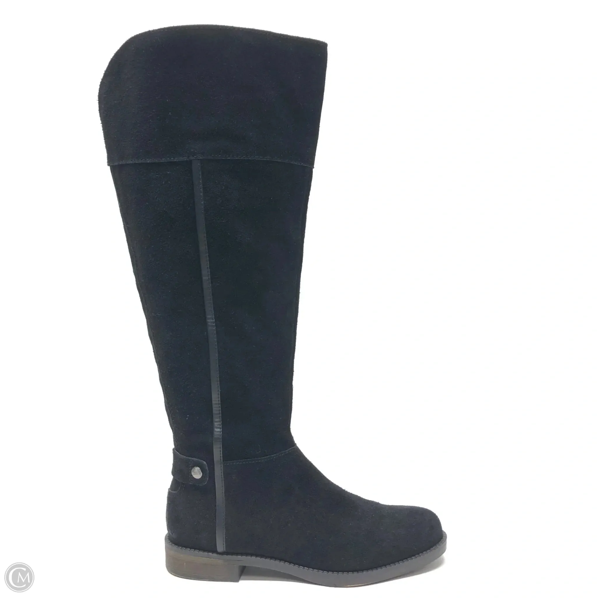 Effortless Glamour Outdoor Chic Boots Knee Flats By Franco Sarto In Black, Size: 6