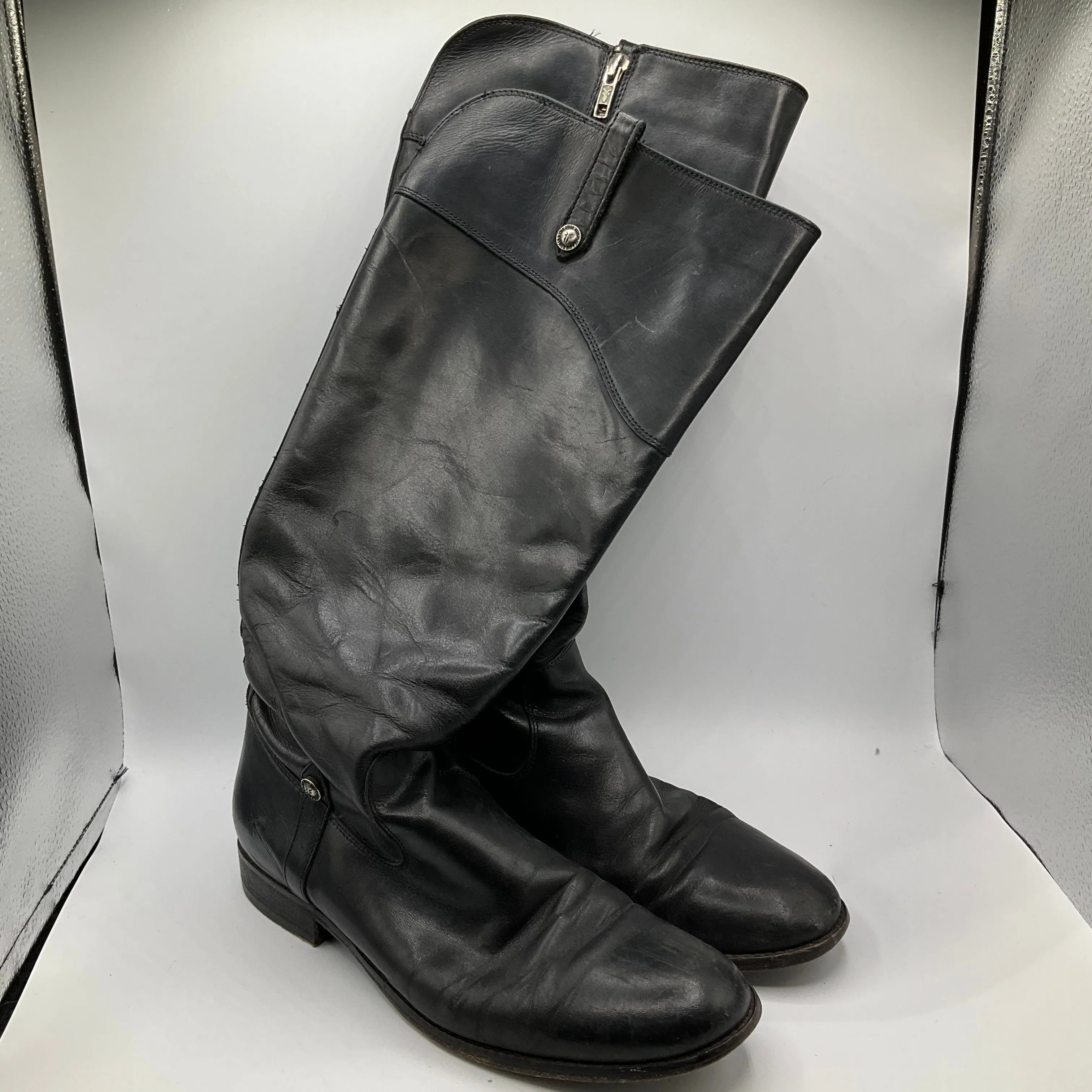 Head Turn Perfect Pair Boots Knee Flats By Frye In Black, Size: 9.5