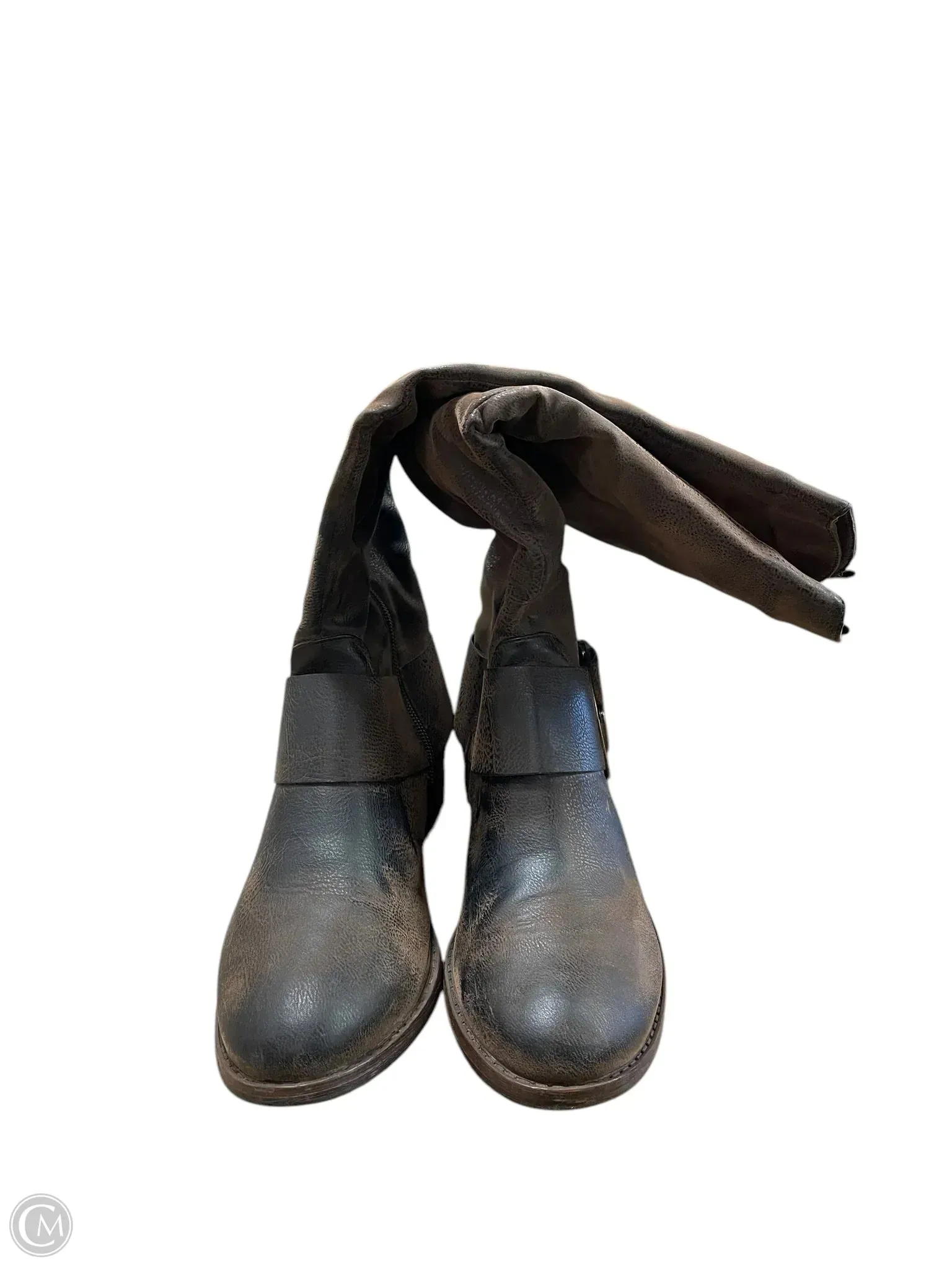 Boots Knee Flats By Gh Bass And Co In Brown, Size: 8.5 Modern Winter