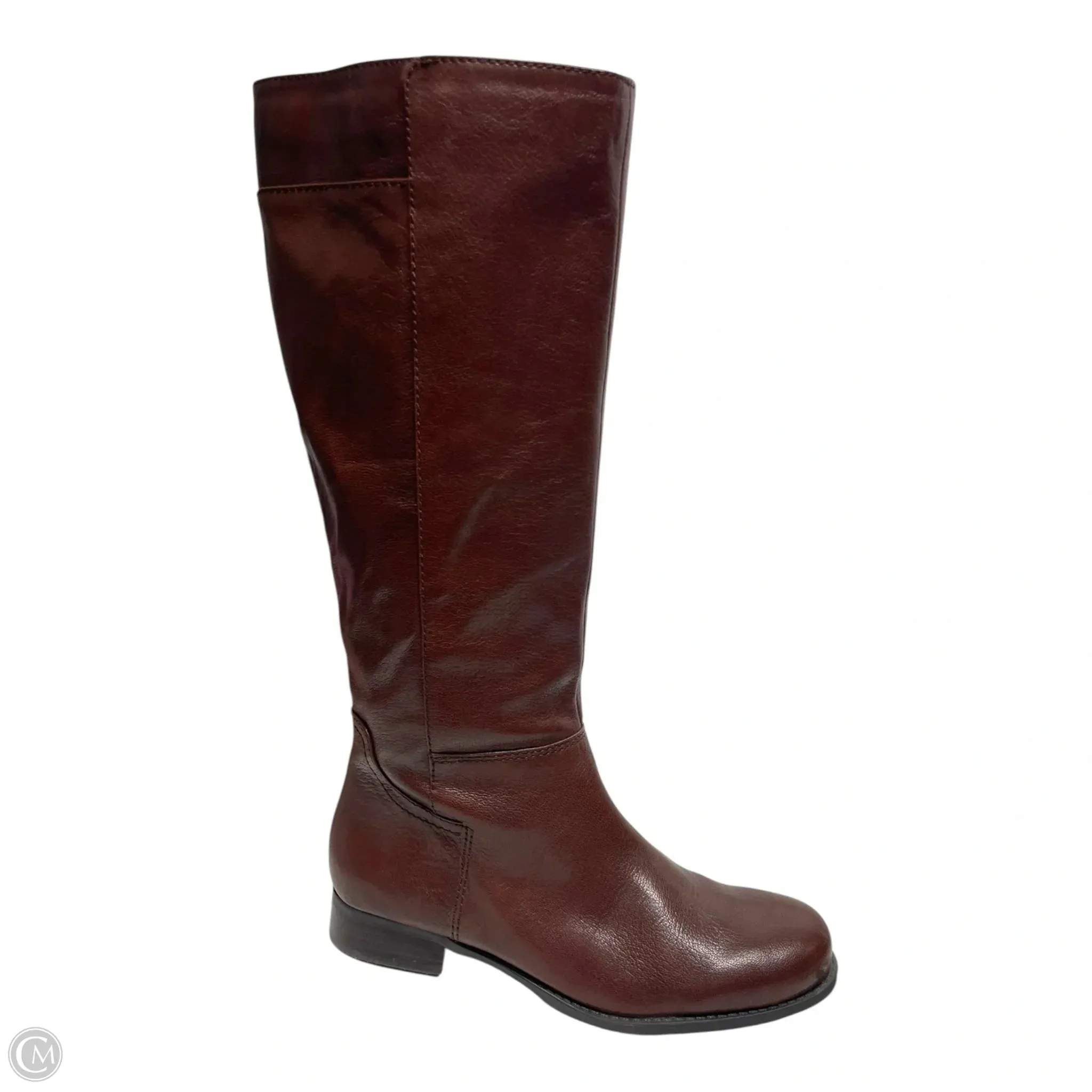 Boots Knee Flats By Nine West In Brown, Size: 7 All Season Cold Weather Glam