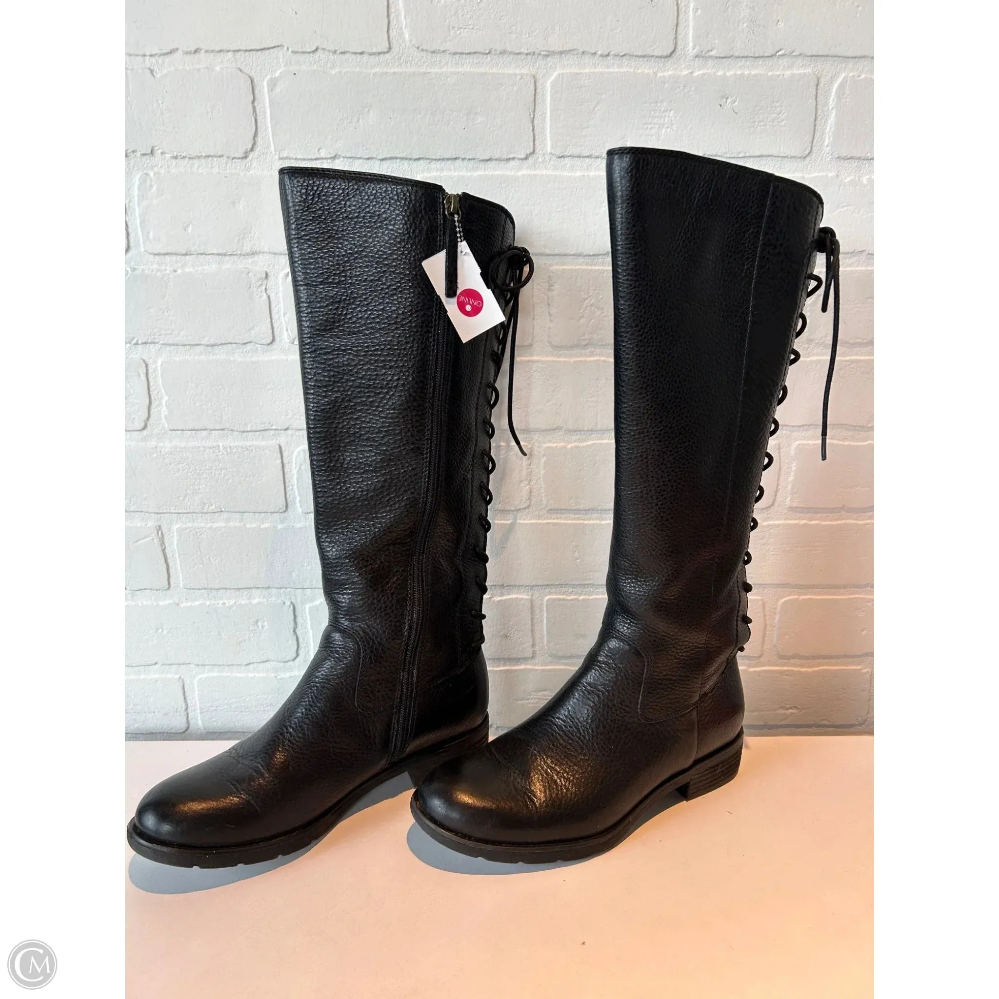 Chic Look Ready Boots Knee Flats By Sofft In Black, Size: 8