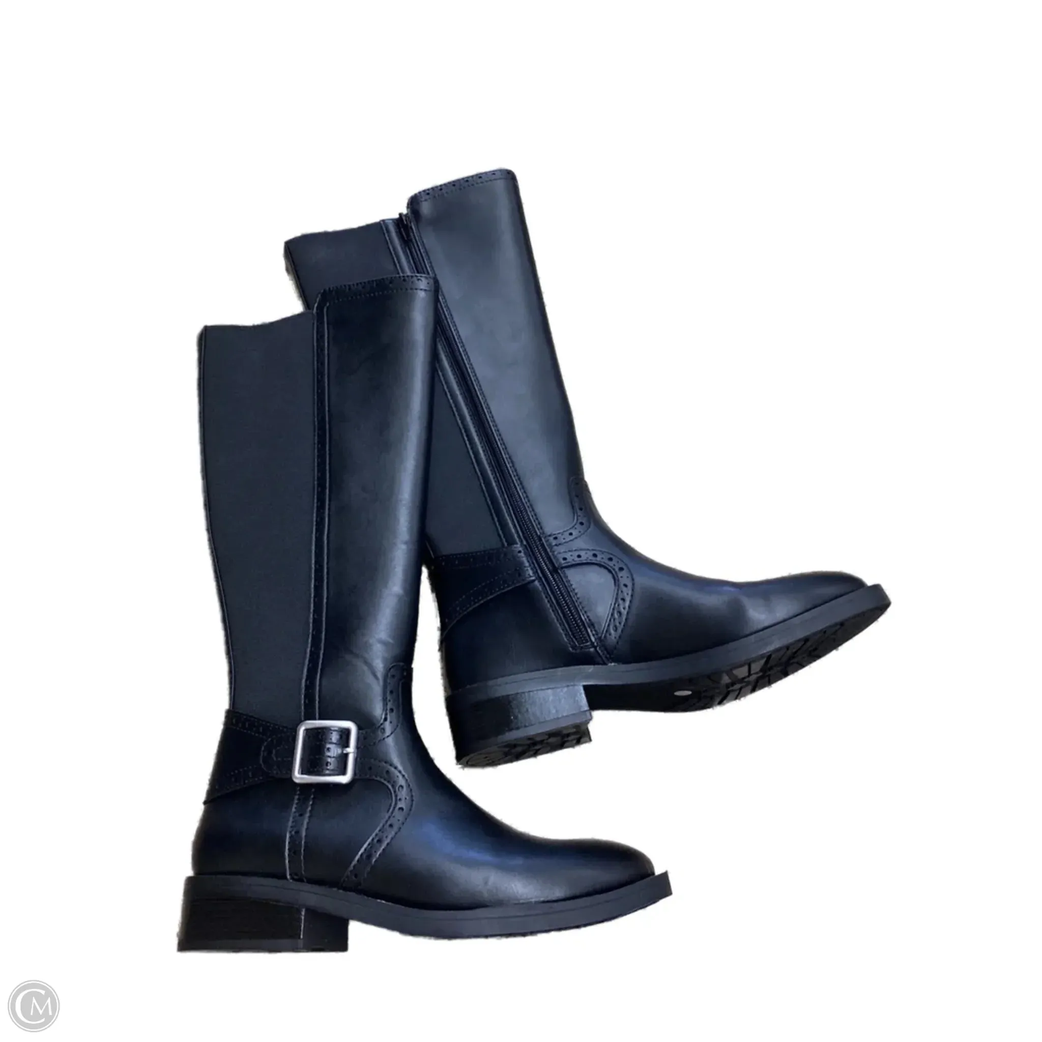Cozy Street Look Boots Knee Flats By St Johns Bay In Black, Size: 7