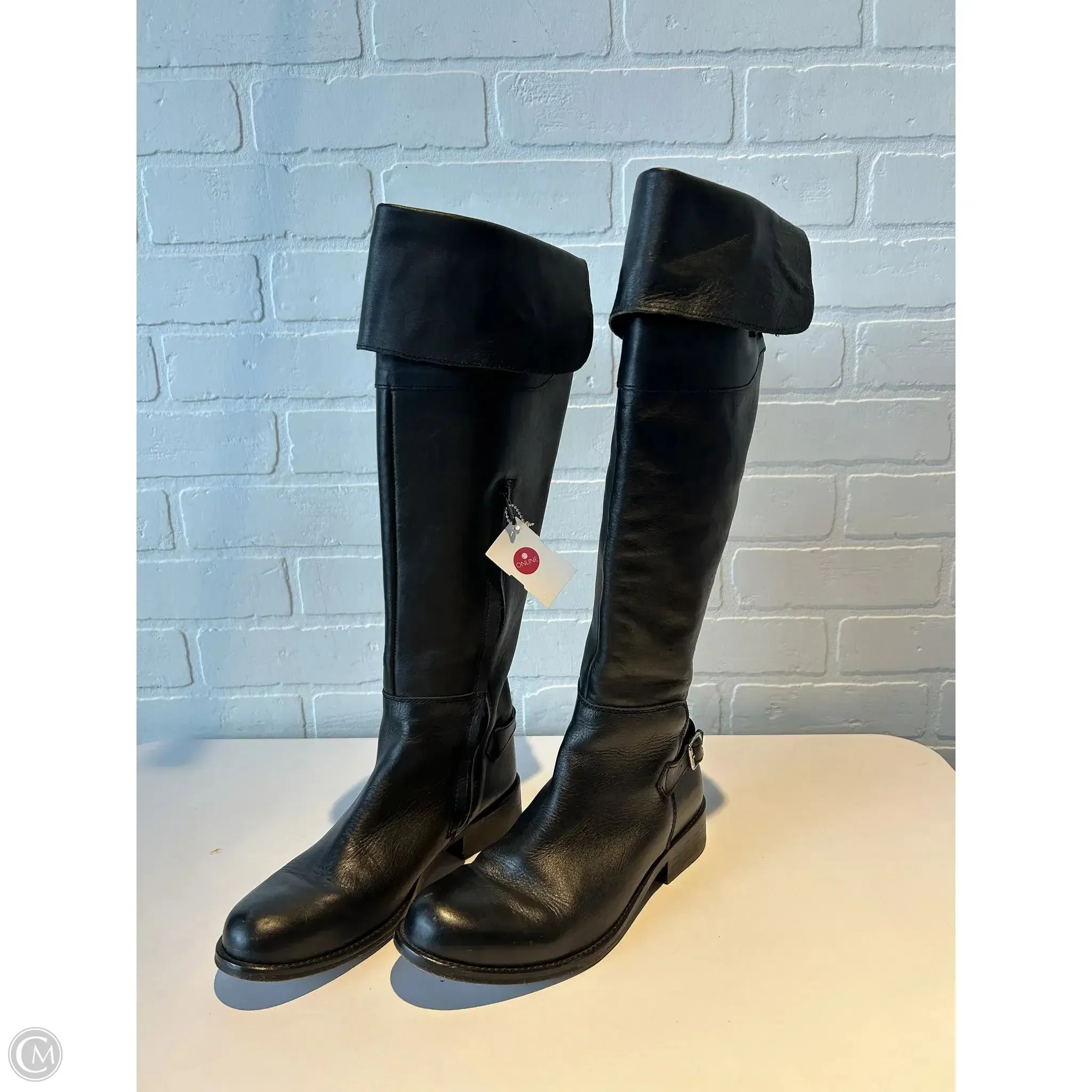 Boots Knee Flats By Steve Madden In Black, Size: 6.5 Winter Street Style