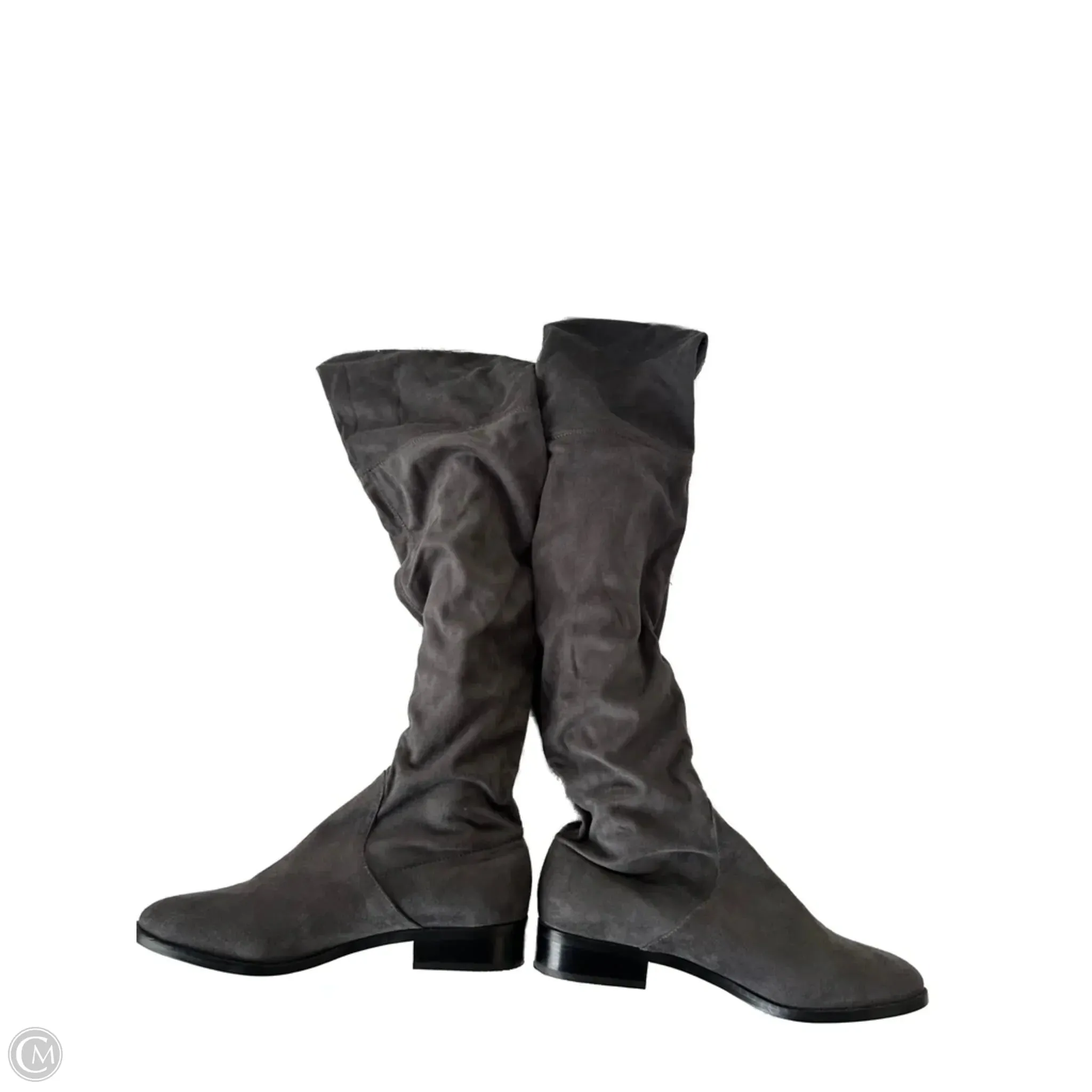 Boots Knee Flats By Steve Madden In Grey, Size: 10 Stylish Boots style conscious