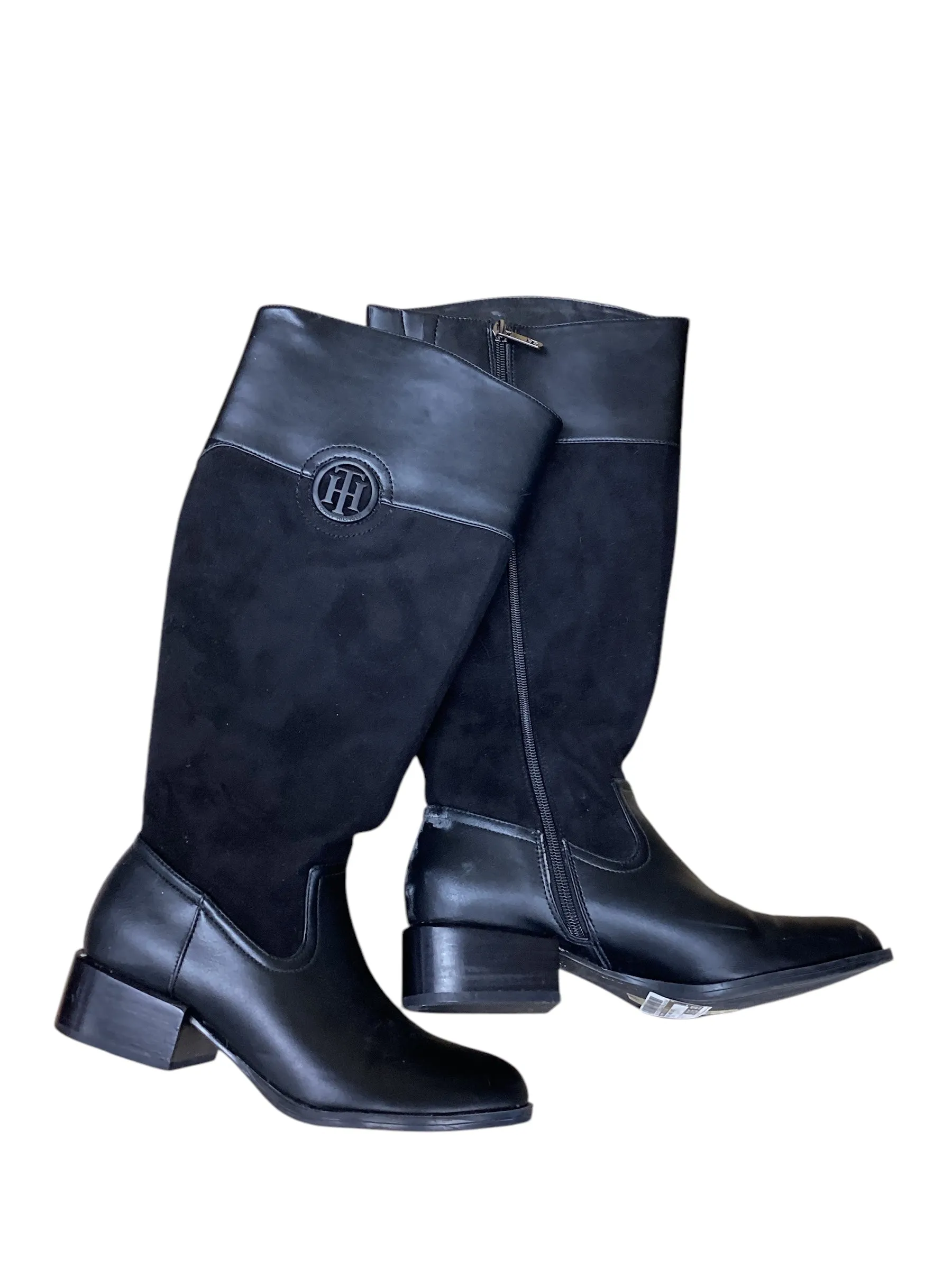 Boots Knee Flats By Tommy Hilfiger In Black, Size: 7 Perfect Pair Essential Footwear