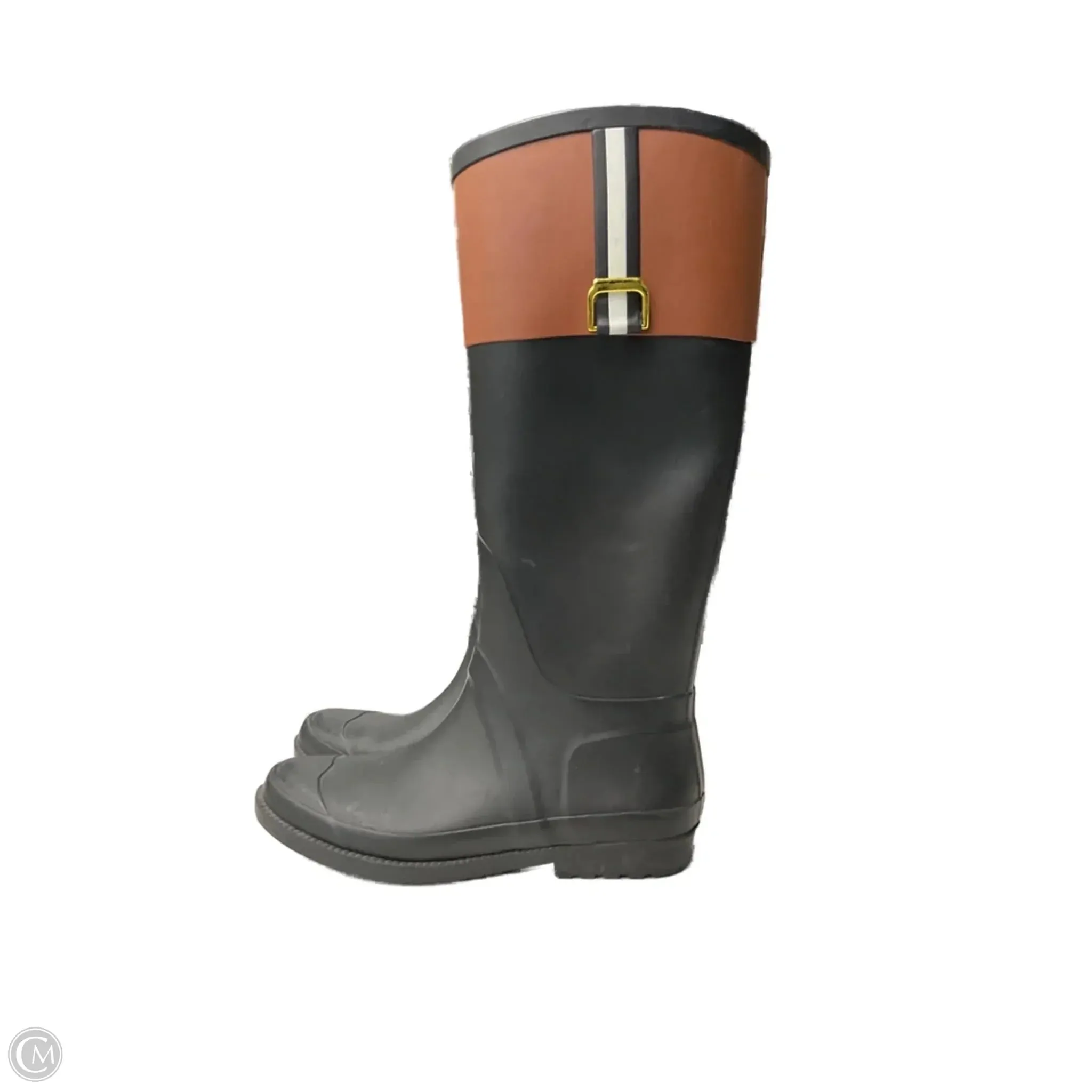 Mid Heel Winter Walk Ready Boots Knee Flats By Tommy Hilfiger In Black, Size: 7