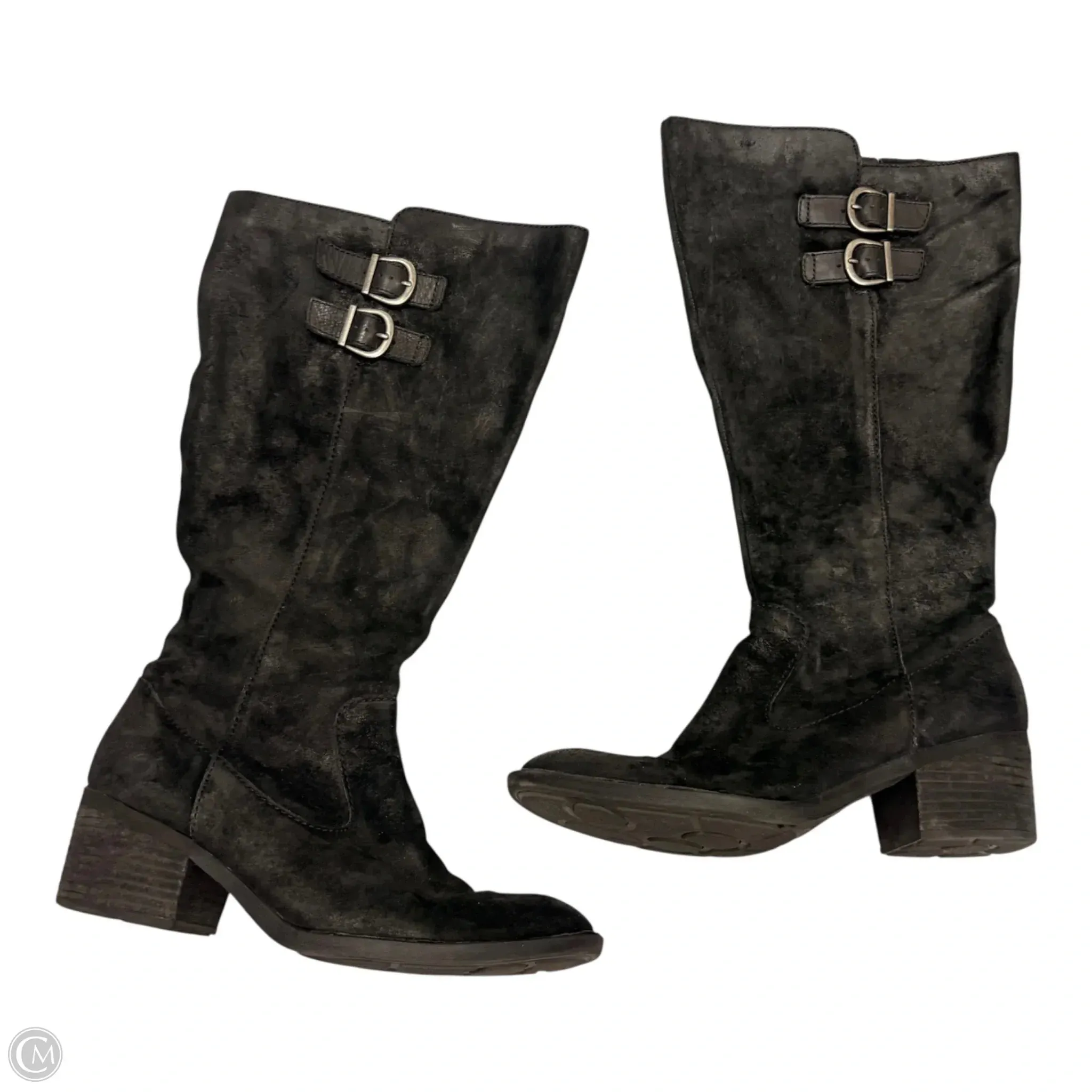 Boots Knee Heels By Born In Black, Size: 8.5 Everyday Essential Perfect Cold-Weather Style