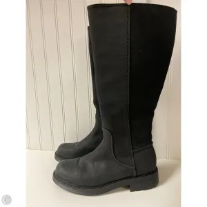 Boots Knee Heels By Clarks In Black, Size: 8 Functional Design Edgy Fit