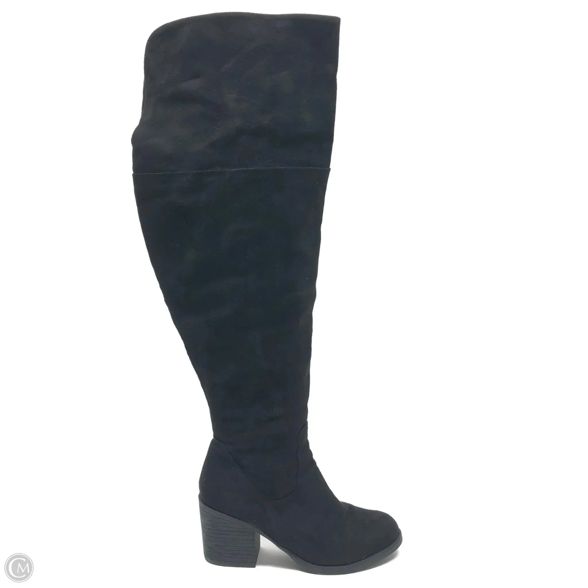 Trend Touch Night wear Boots Knee Heels By Clothes Mentor In Black, Size: 7.5
