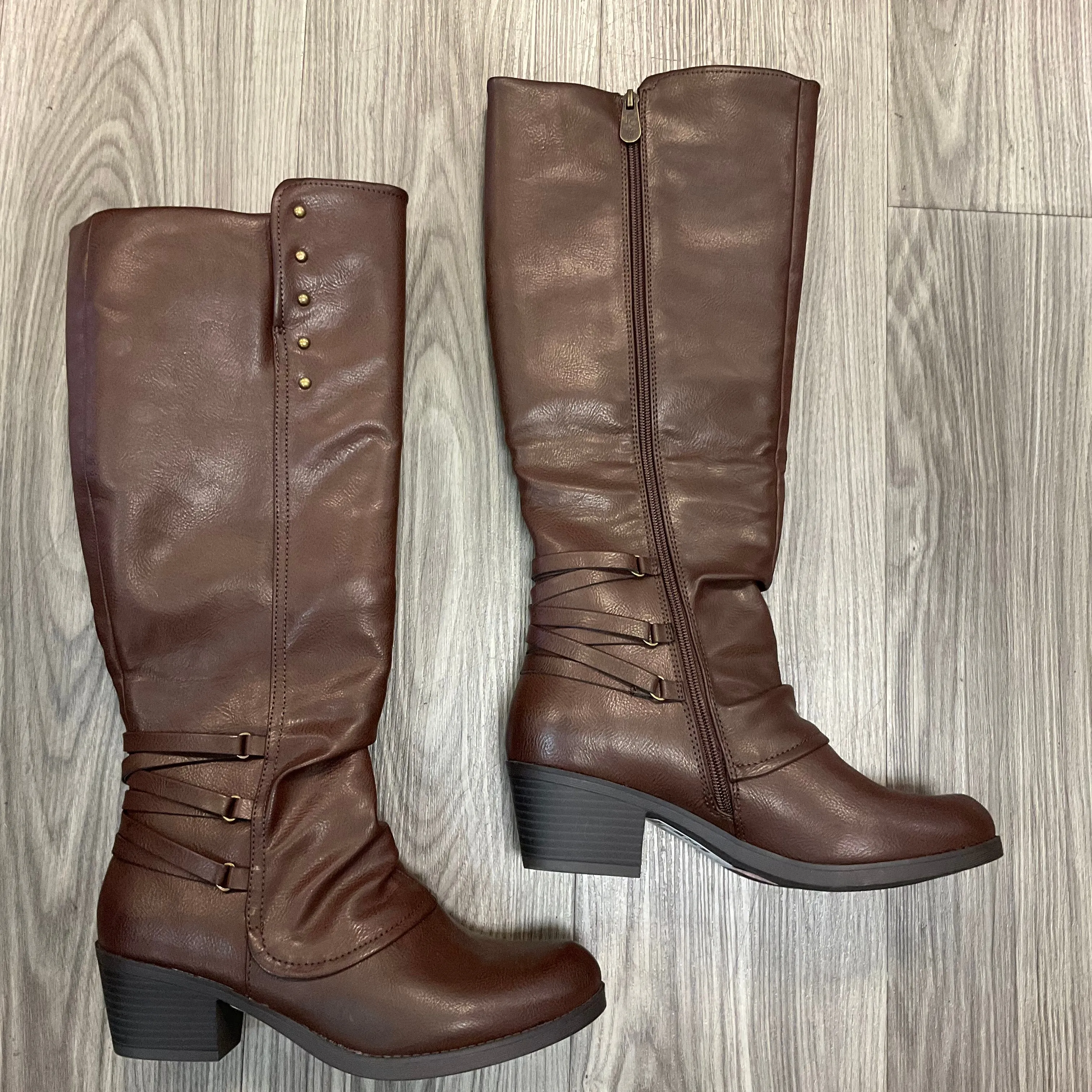 City Ready Boots Perfect Winter Boots Boots Knee Heels By Clothes Mentor In Brown, Size: 8.5