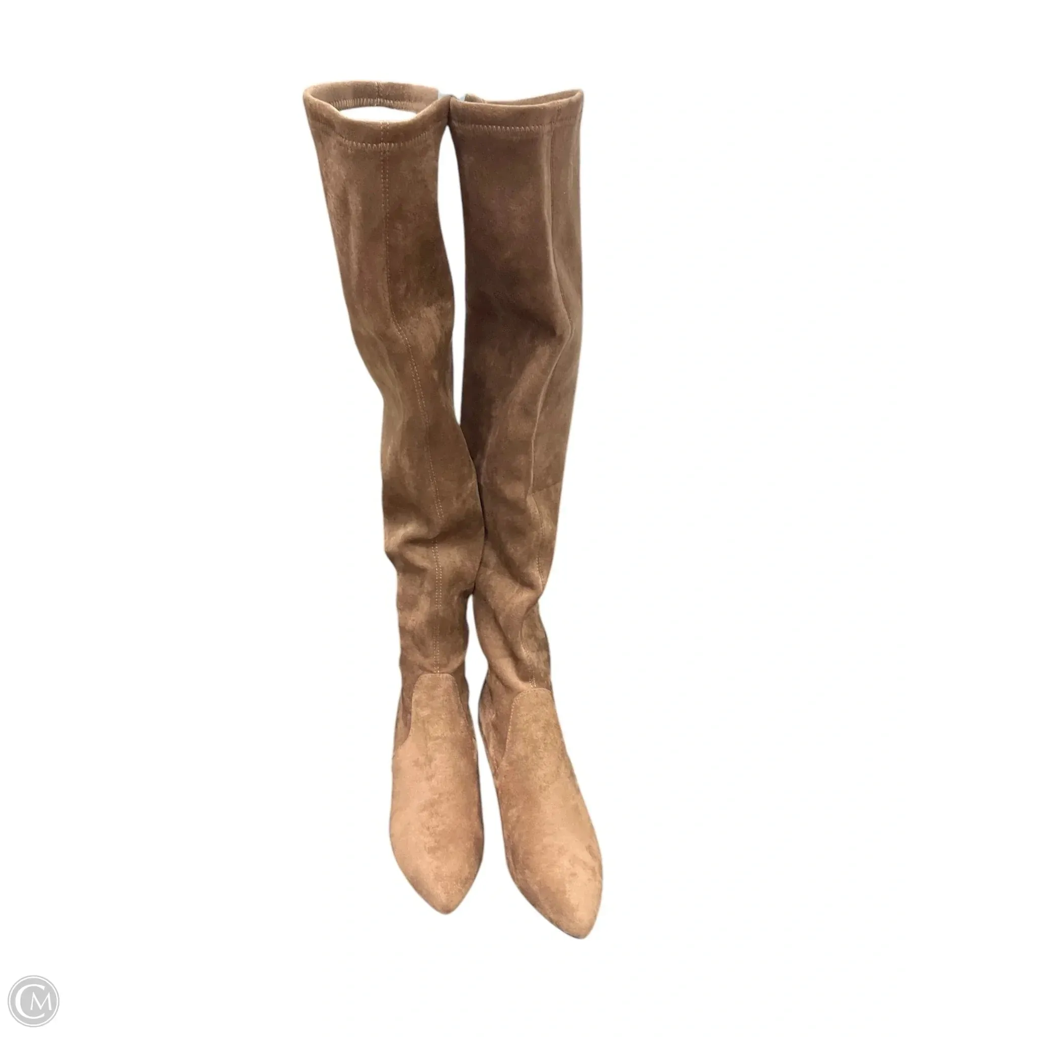 Fashion Fit Walking Ease Boots Knee Heels By Clothes Mentor In Brown, Size: 9.5